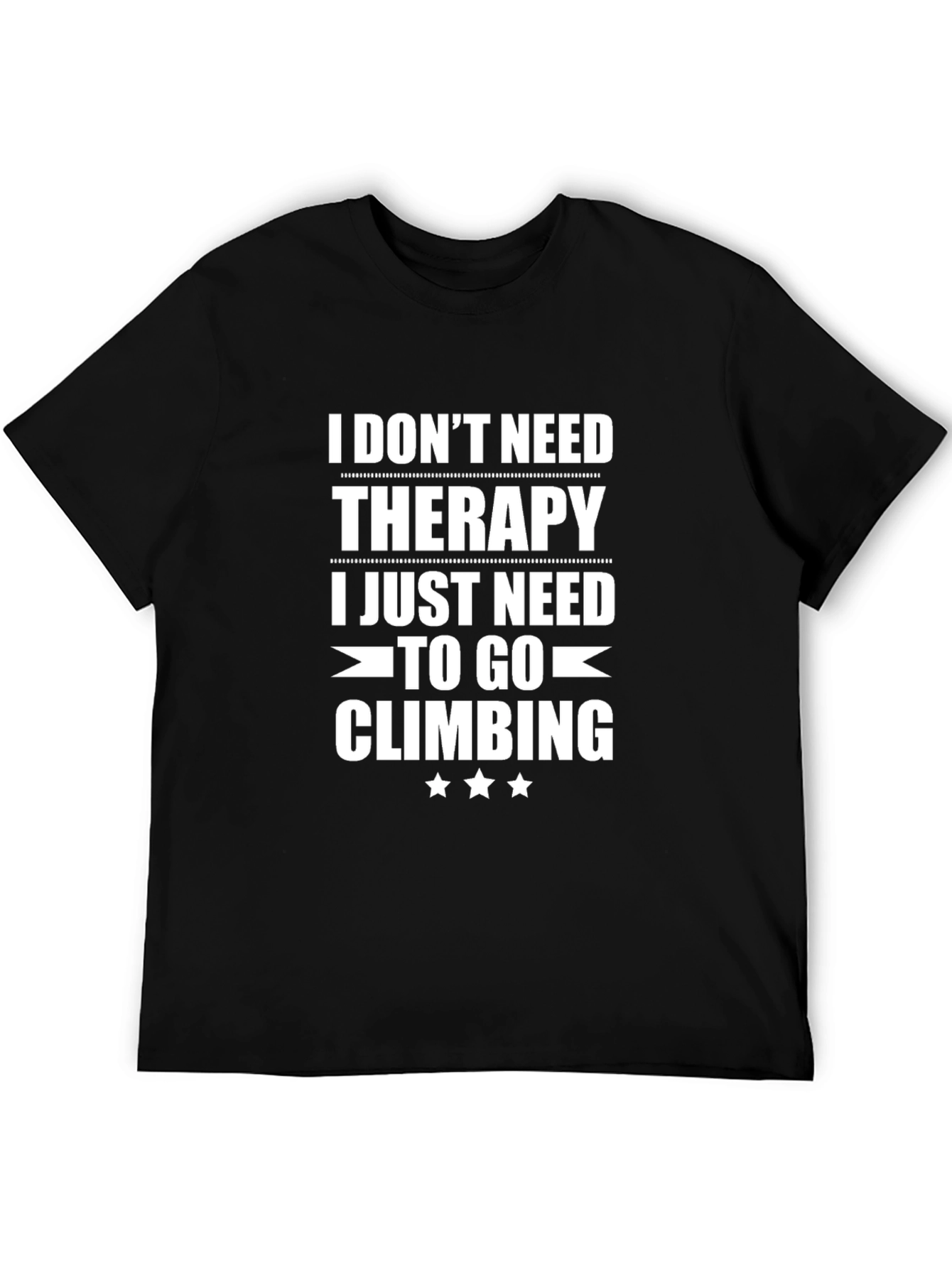 Black Climbing Therapy T-Shirt - Black Graphic Tee view 5