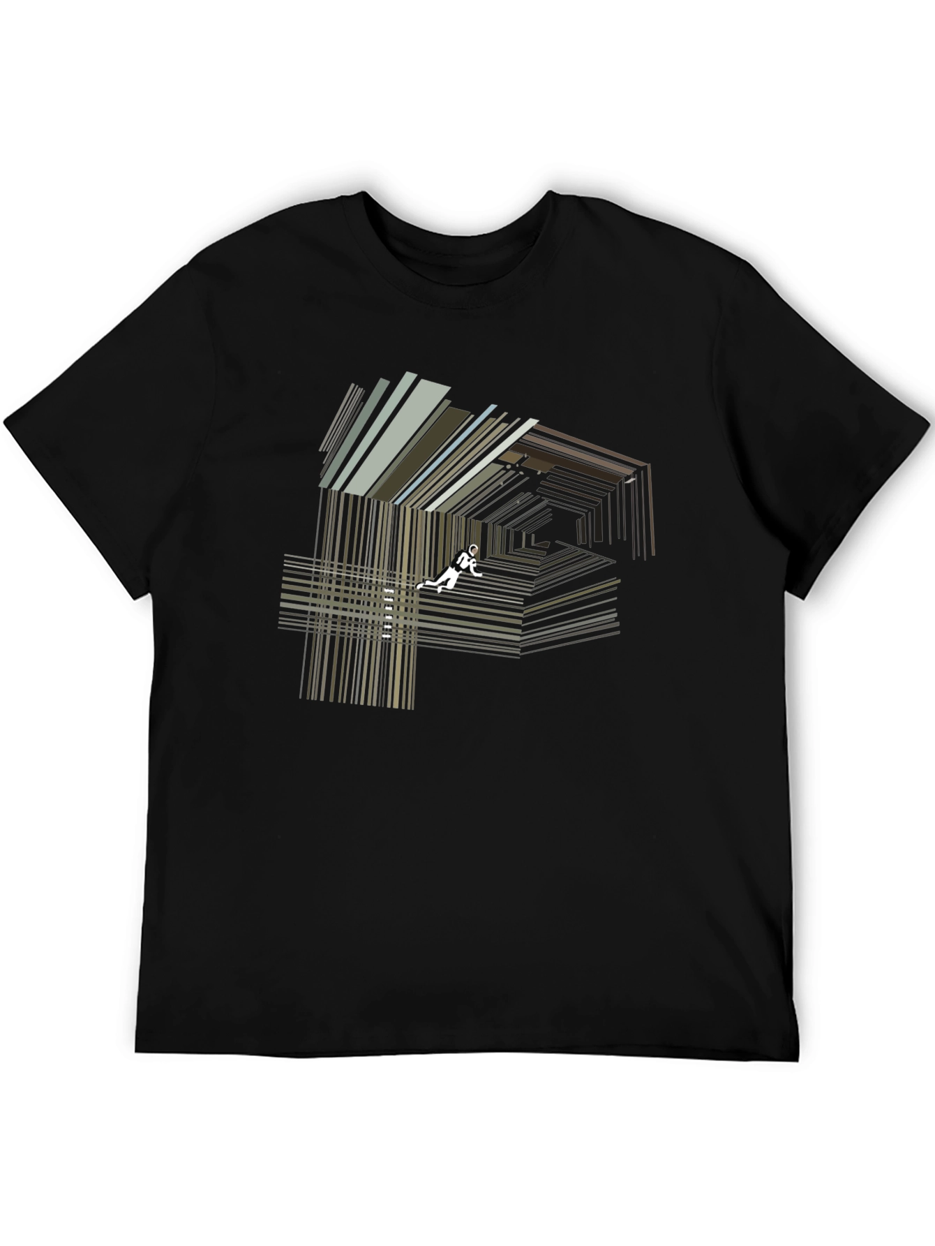 Black Abstract Graphic T-Shirt: Unique Design view 5
