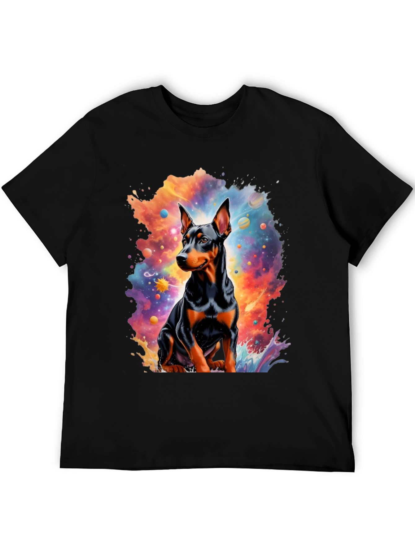 Black Dog Universe Graphic Tee - Men's Black T-Shirt view 5