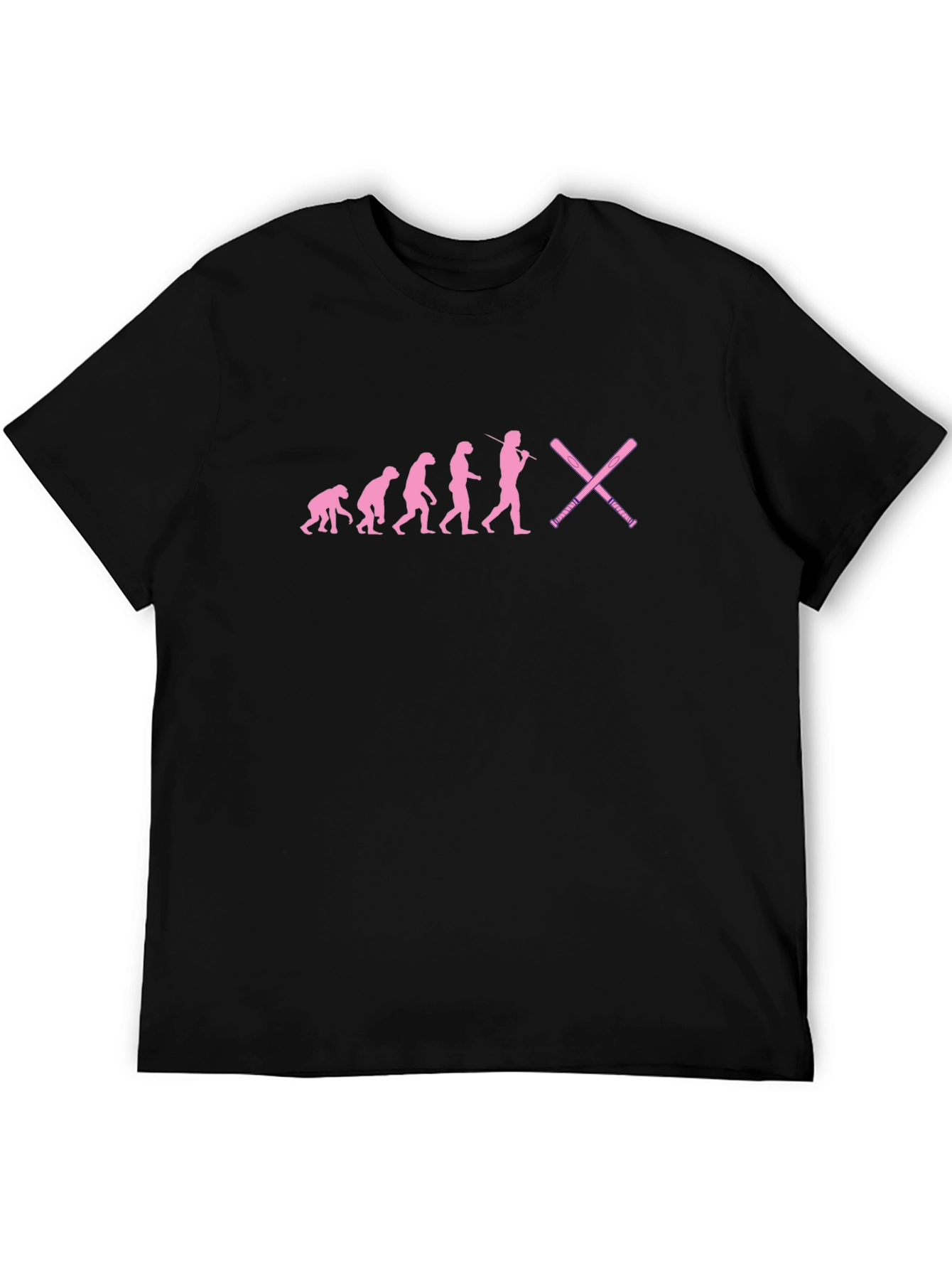 Black Evolution of Baseball T-Shirt view 5