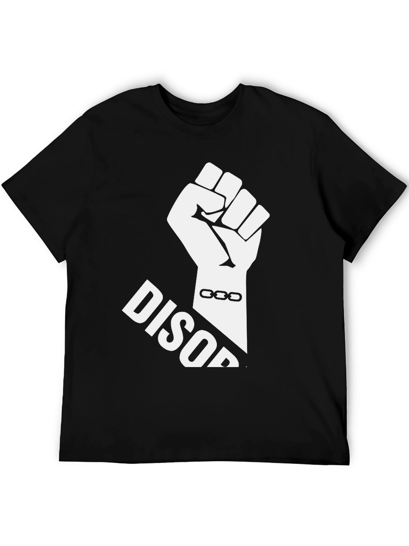 Black Disorder Fist T-Shirt - Black Graphic Tee view 5