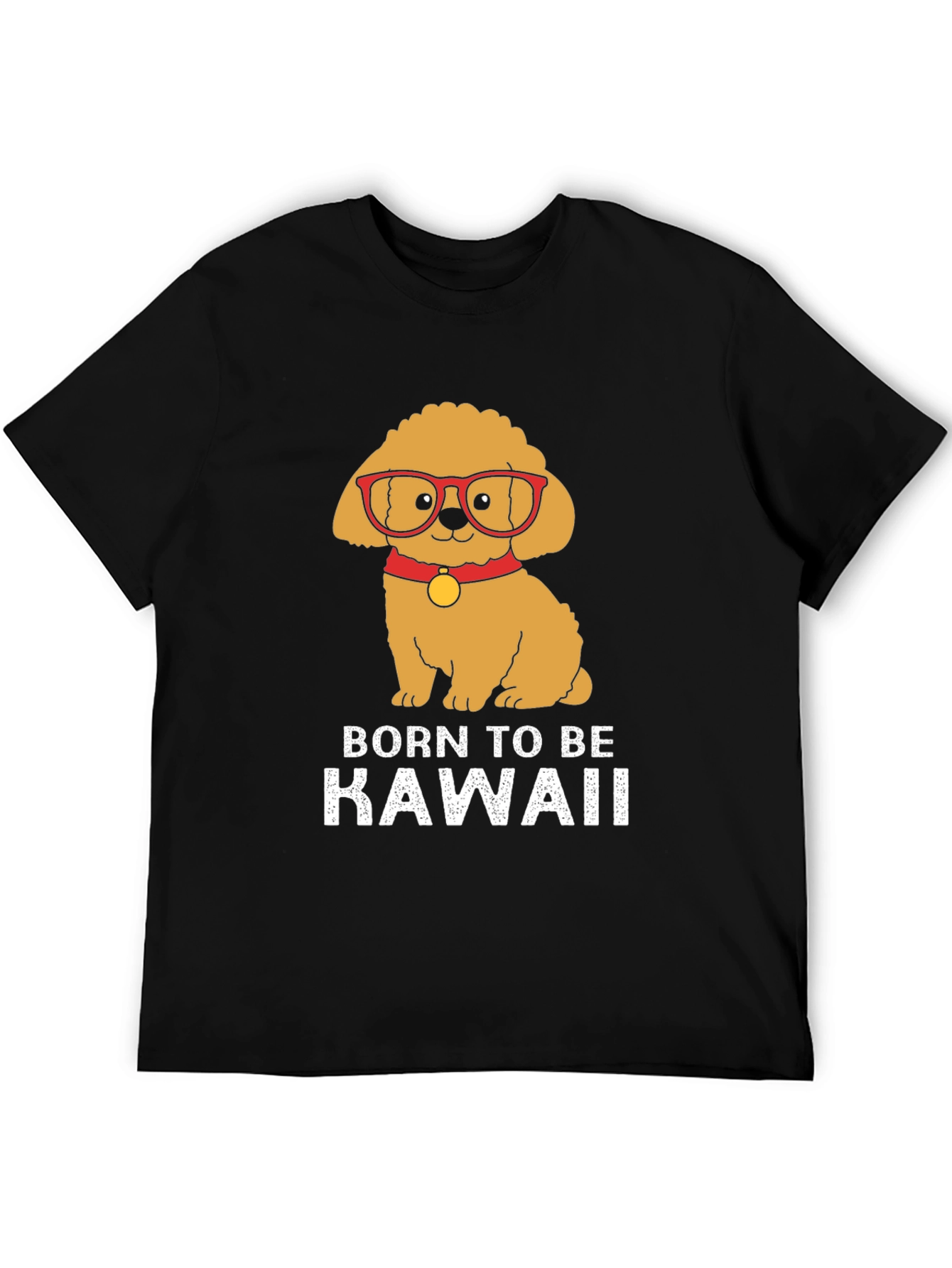 Black Kawaii Dog T-Shirt view 5