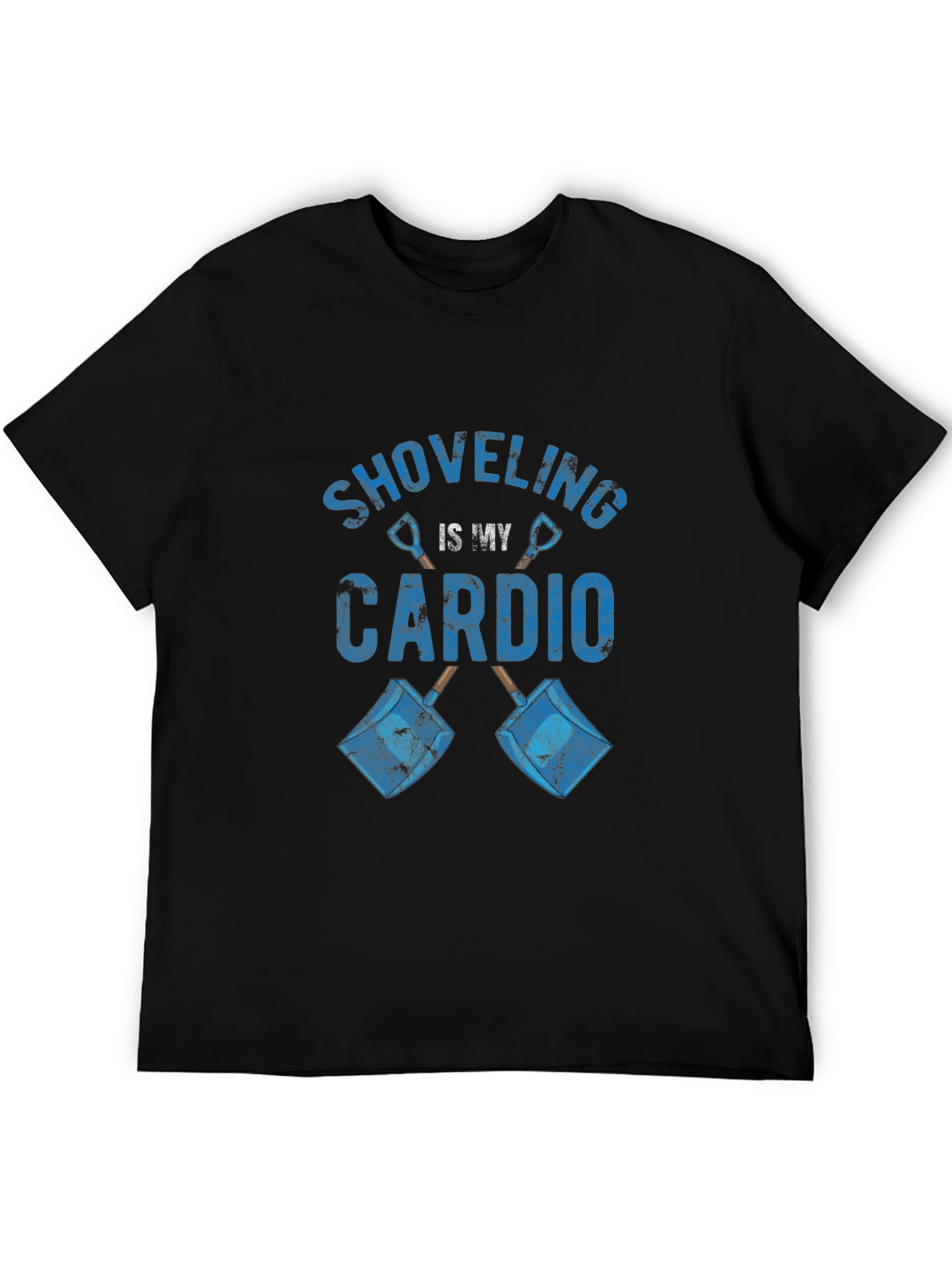 Black Shoveling is My Cardio Graphic Tee - Black view 5