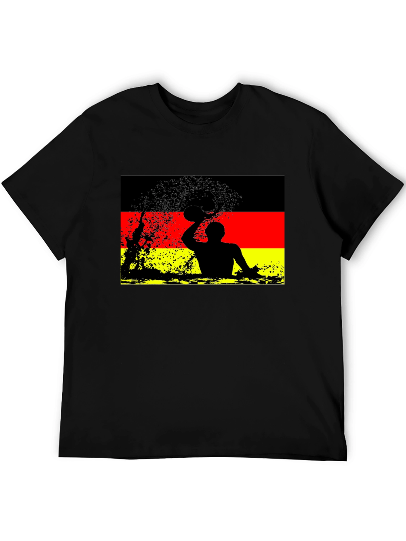 Black German Water Polo T-Shirt - Black view 5