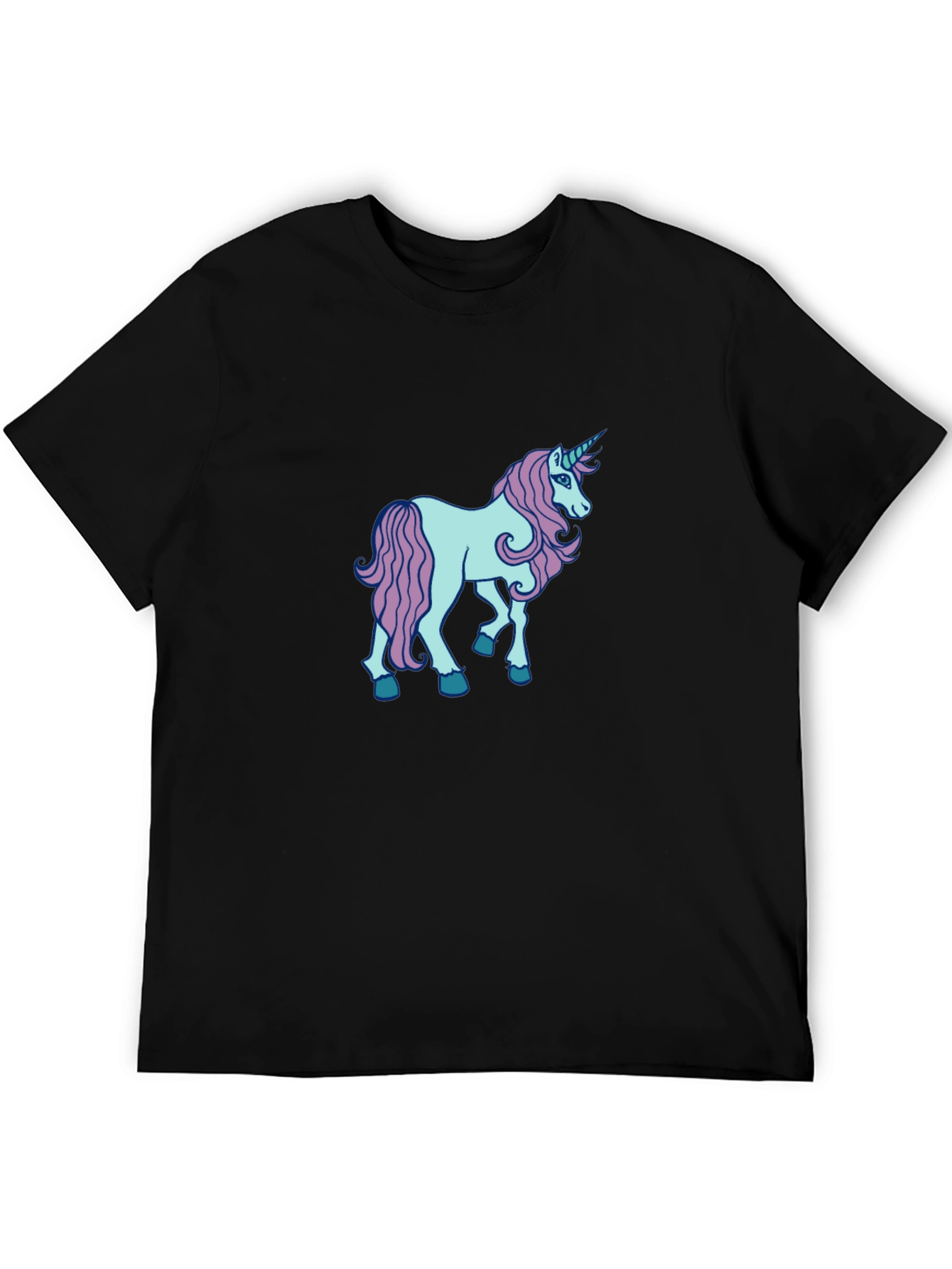 Unicorn Graphic Black T-Shirt - 5