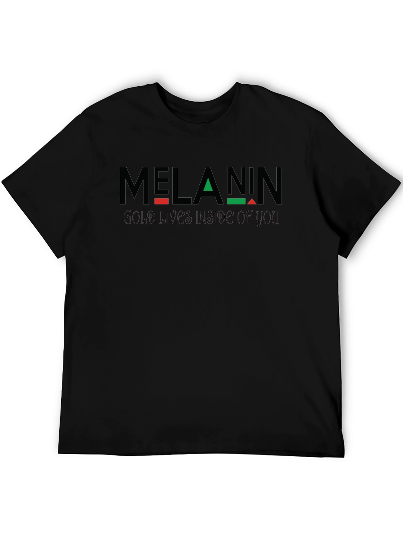 Black Melanin Gold Inside T-Shirt - Black Pride view 5