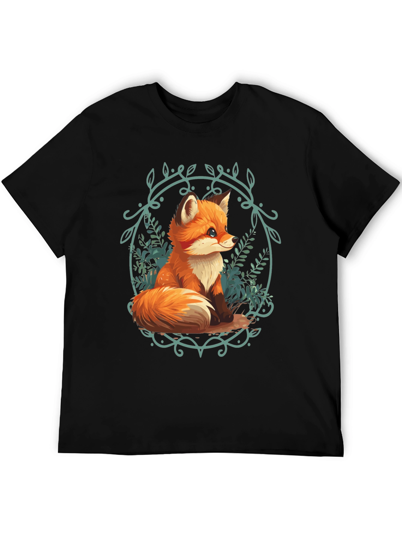 Black Fox Graphic T-Shirt - Nature Lover Tee view 5