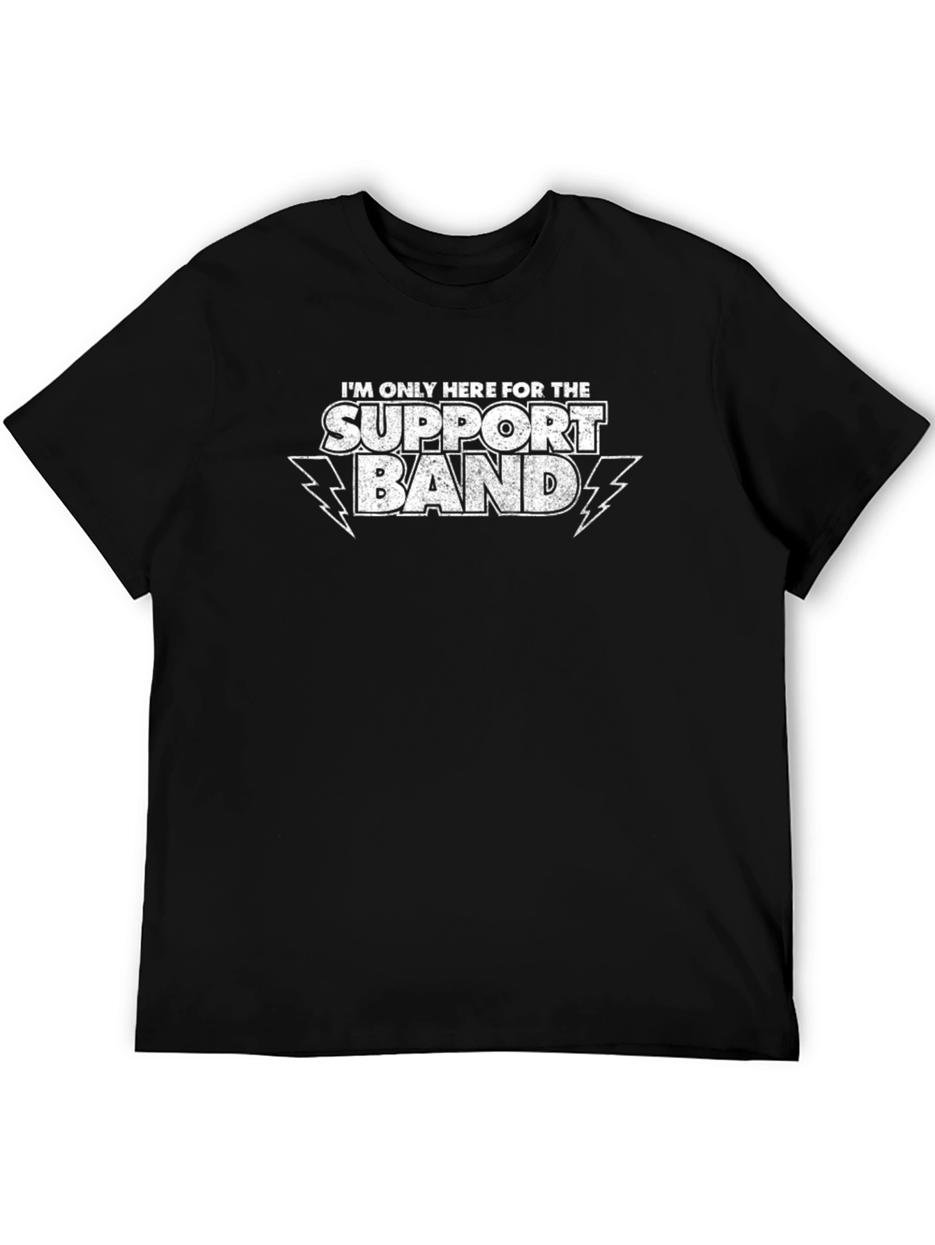 Black Support Band T-Shirt: Funny Concert Tee view 5