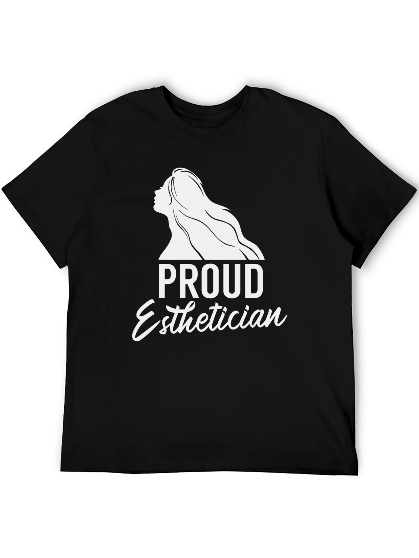 Black Proud Esthetician Graphic Tee - Black Unisex T-Shirt view 5