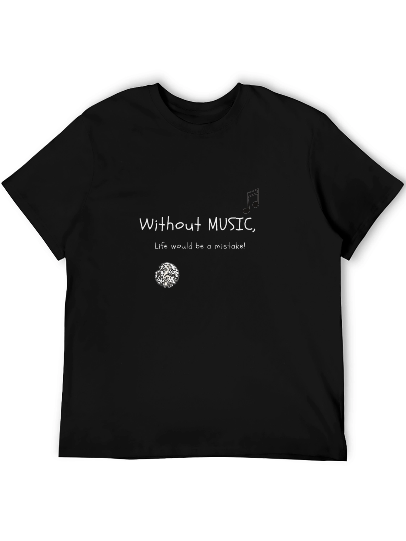 Black Music Lover T-Shirt: Without Music, Life Would Be A Mistake! view 5