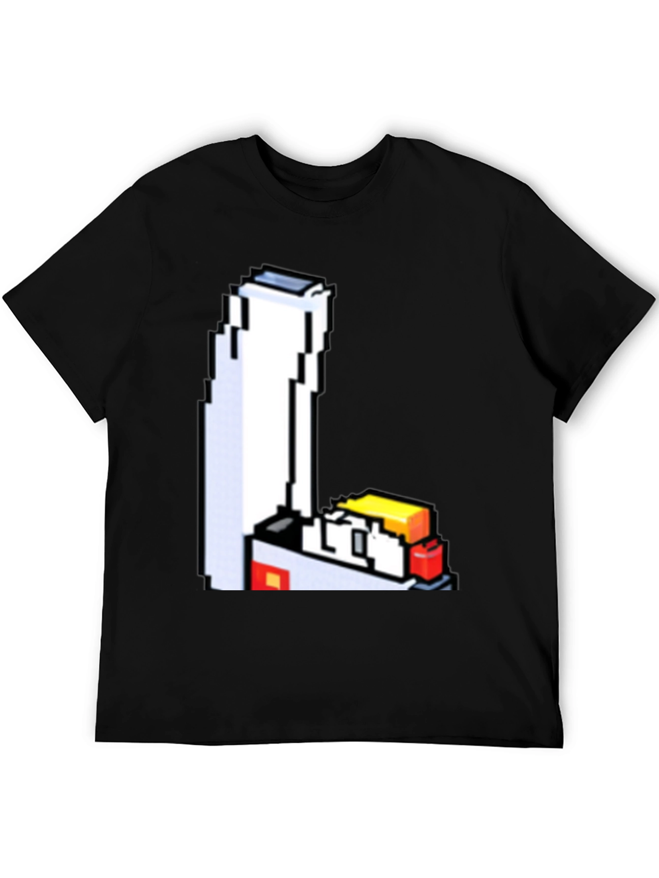 Black 8-Bit Lighter Graphic Tee - Retro Style view 5