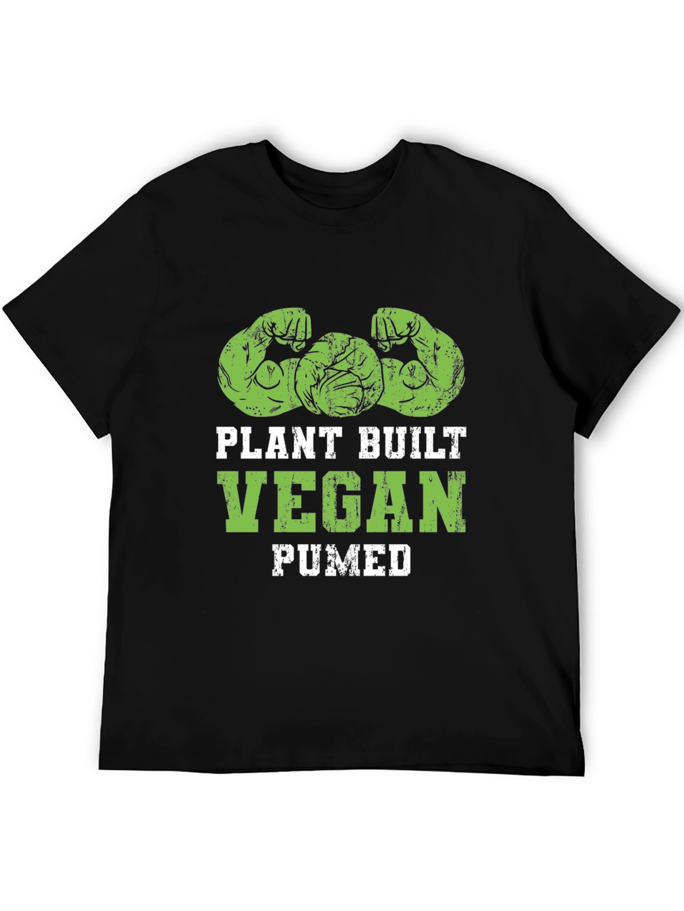 Black Plant Built Vegan Pumped Black T-Shirt view 5