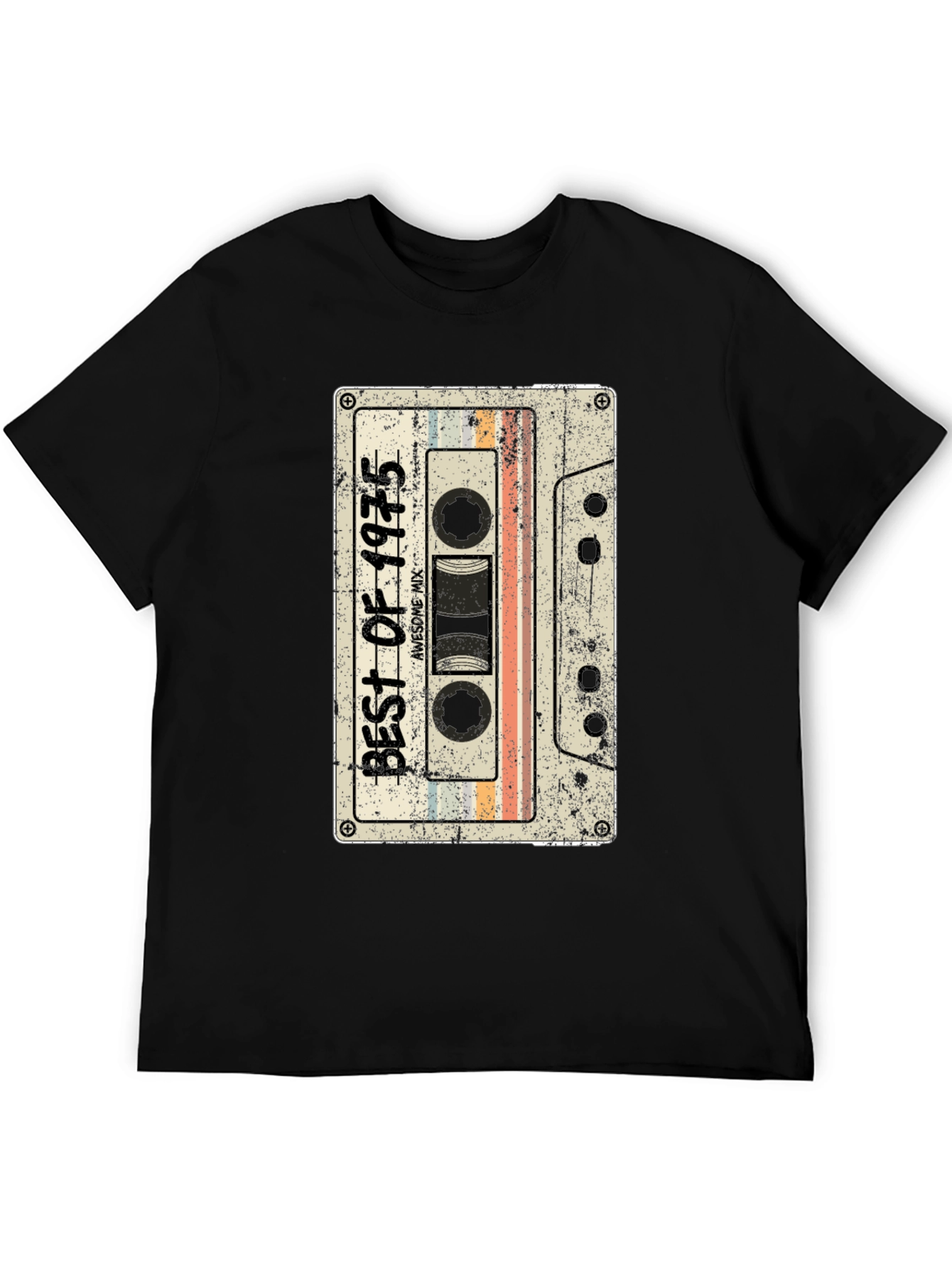 Black Best of 1975 Cassette Tape Graphic Tee view 5