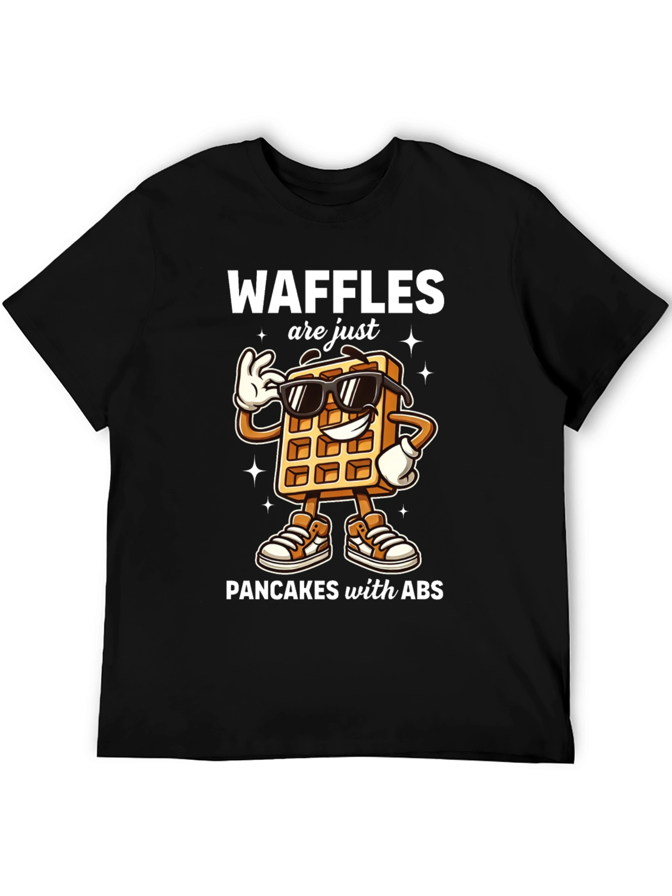 Waffles are Just Pancakes with ABS T-Shirt - 5