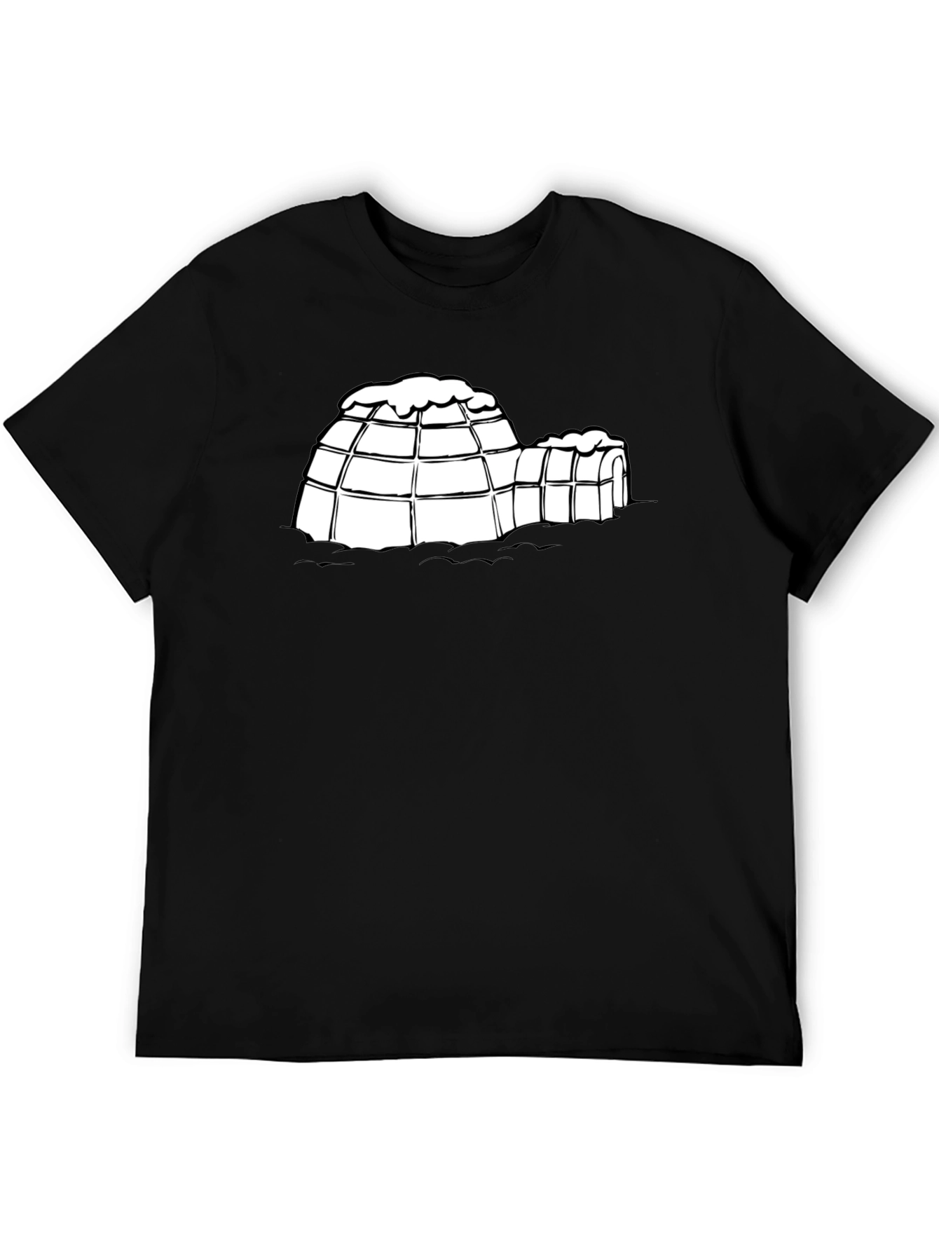 Black Igloo Graphic Tee - Black Cotton T-Shirt view 5