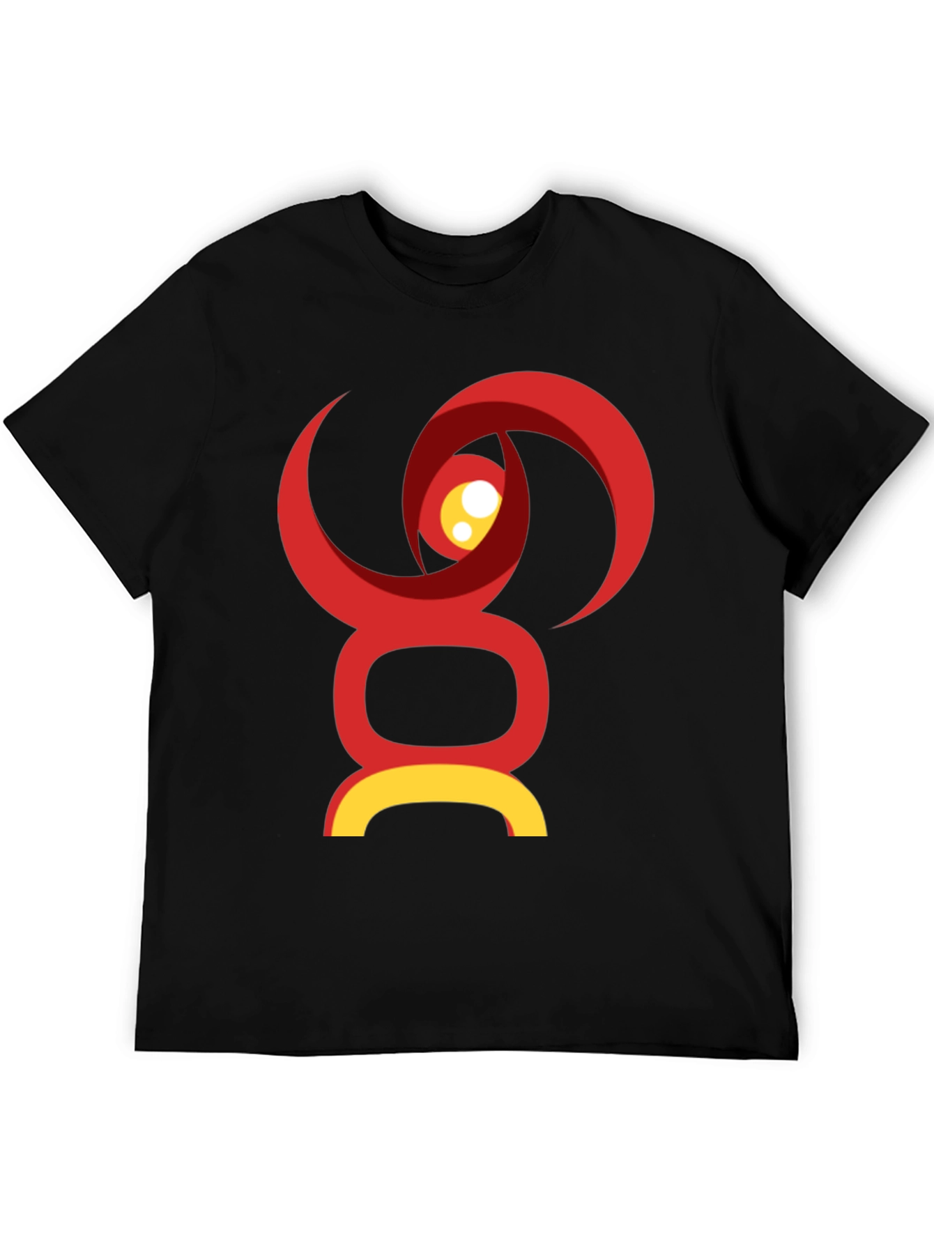 Black Abstract Graphic T-Shirt - Modern Design view 5