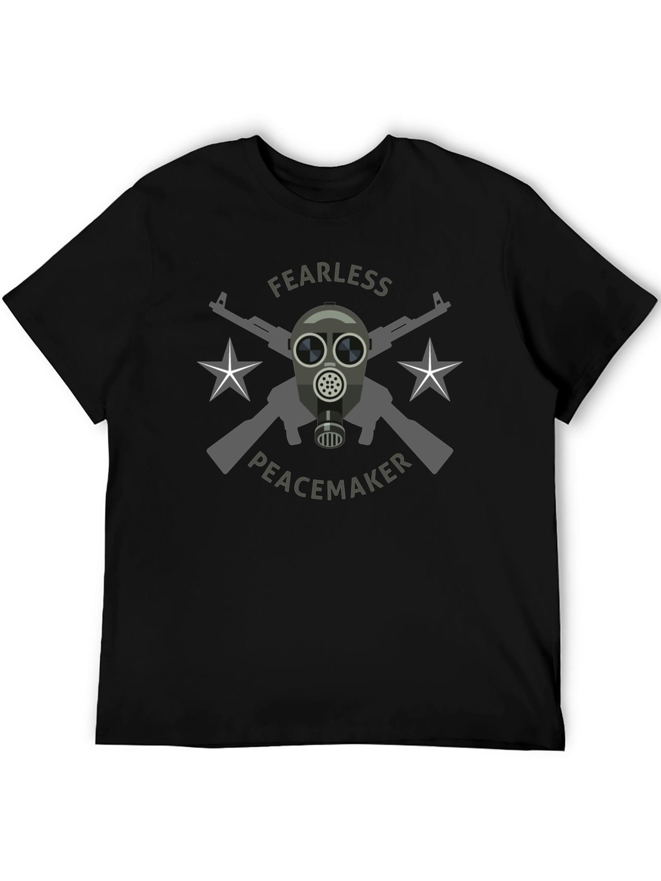 Black Fearless Peacemaker Graphic T-Shirt view 5