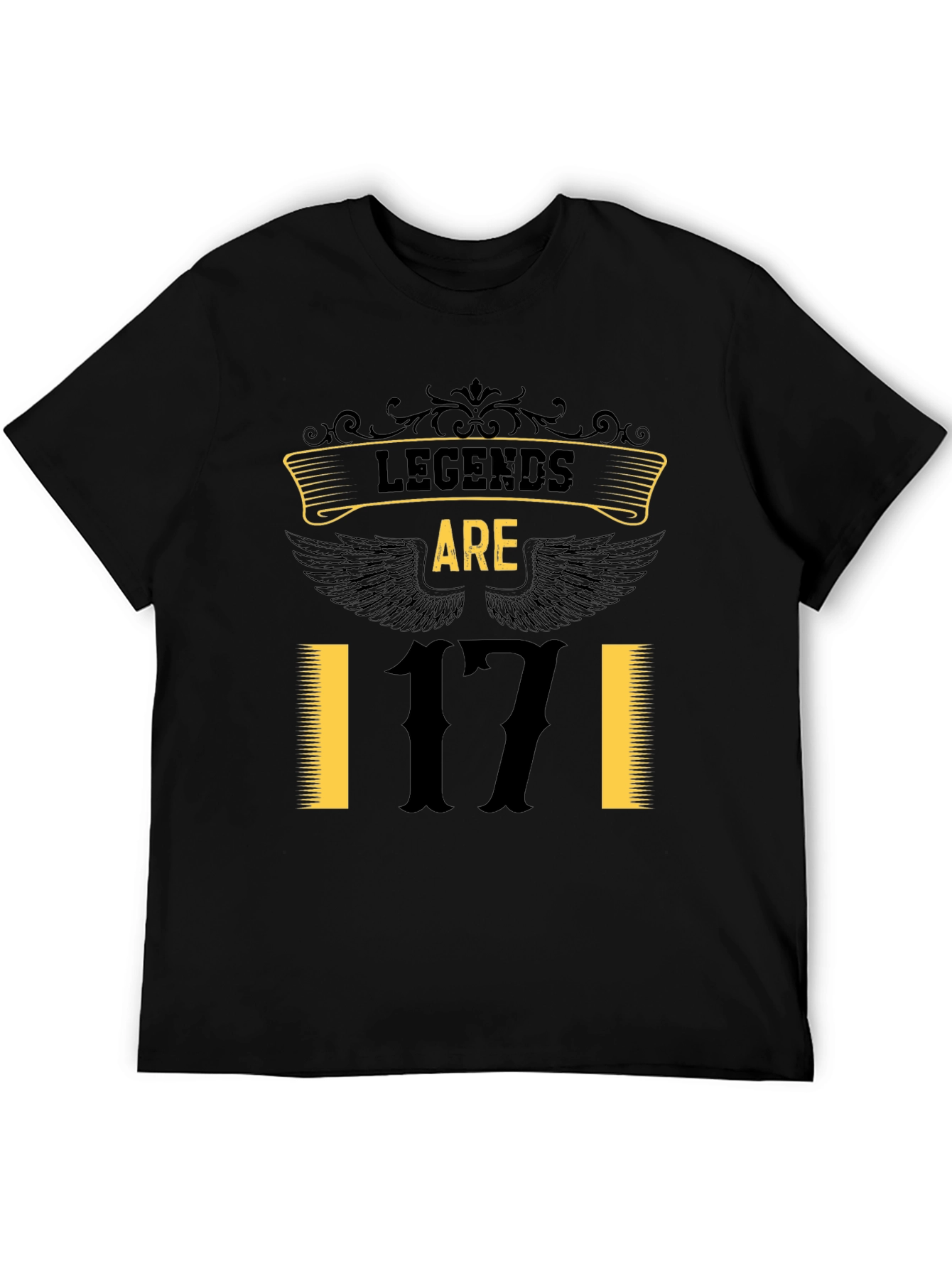 Black Legends Are 17 Black Graphic Tee view 5