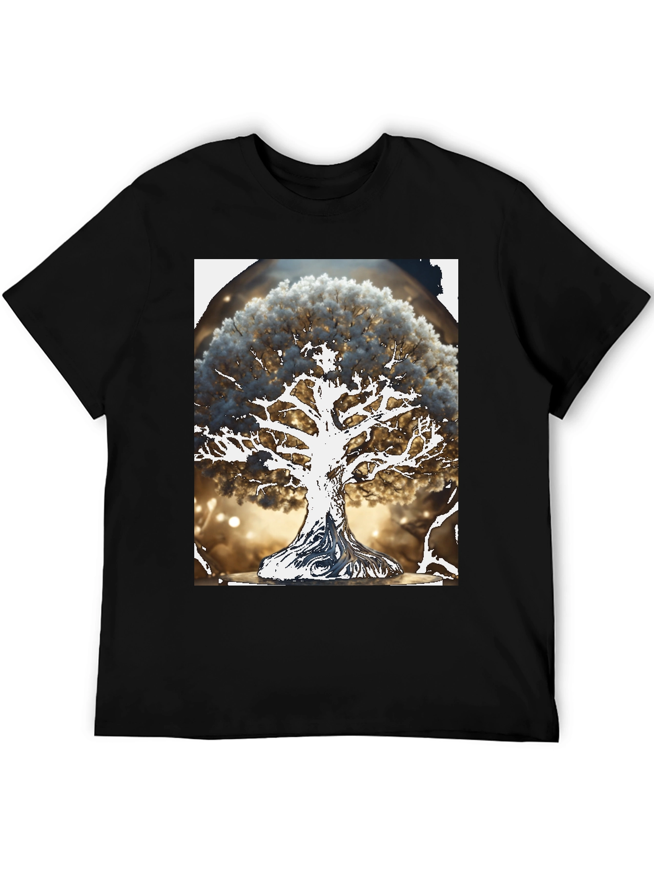 Black Tree of Life Graphic Tee - Unique Nature Design view 5