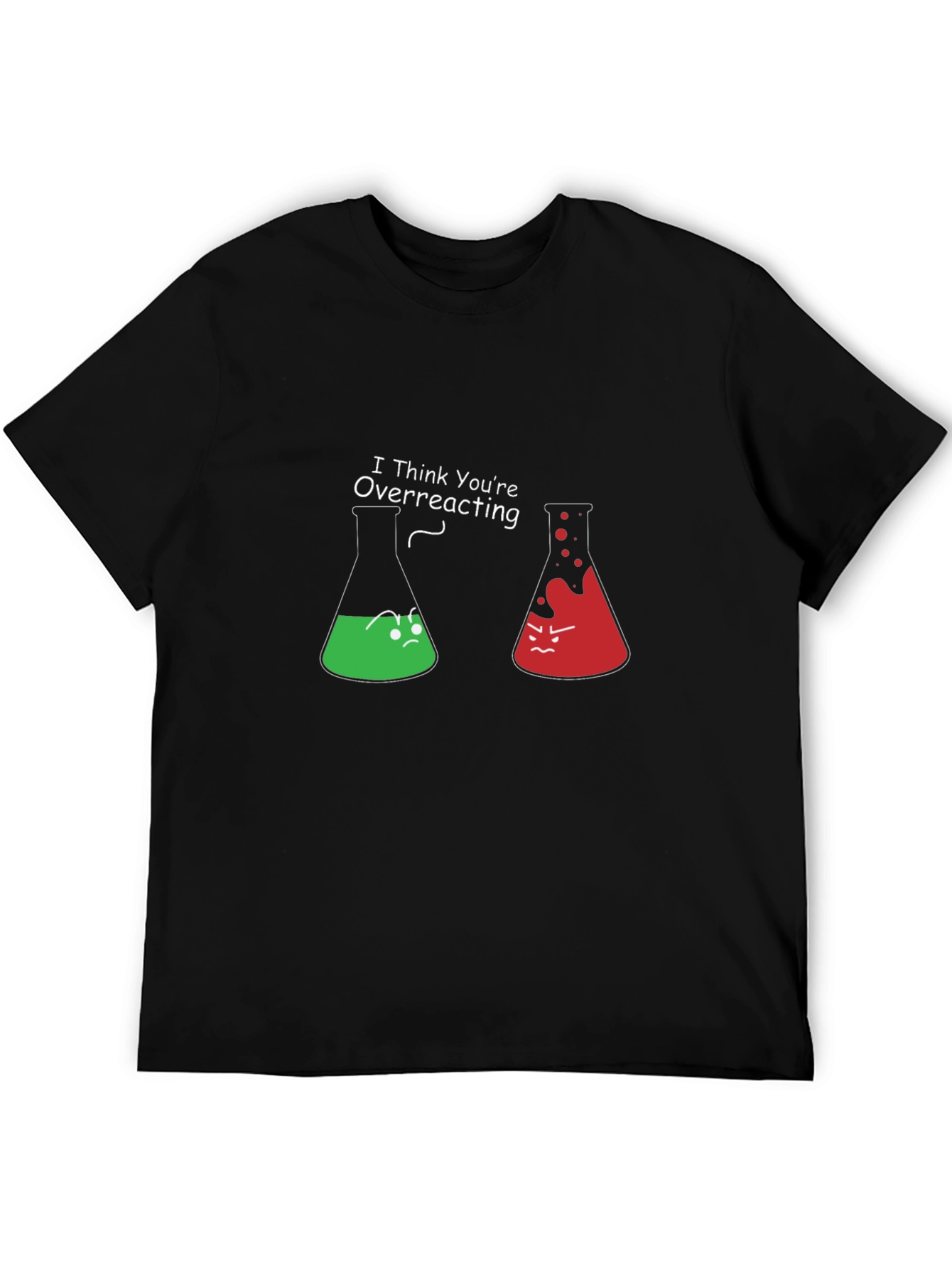 Black Funny Chemistry T-Shirt - I Think You're Overreacting view 5