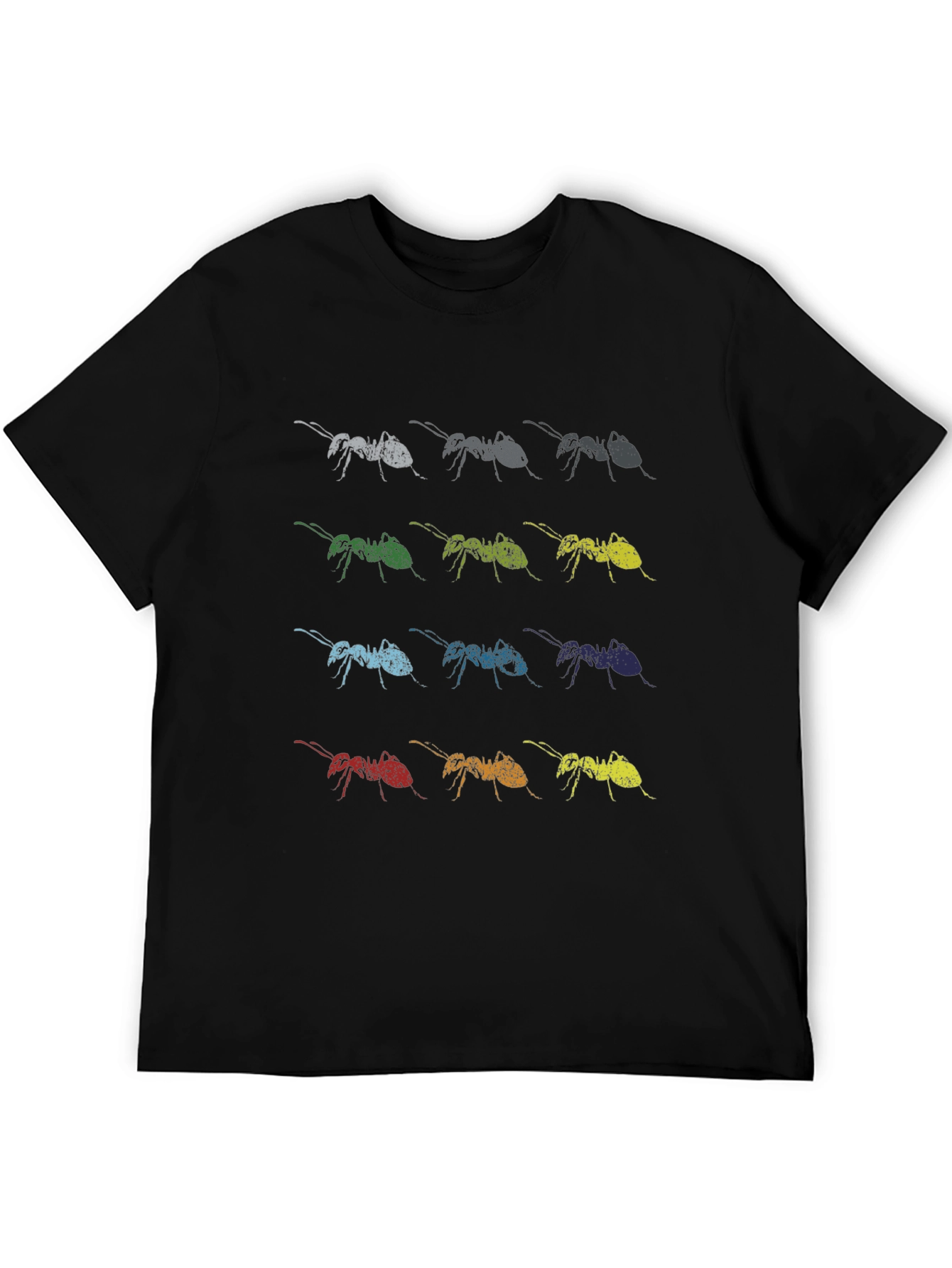 Black Ant Array Graphic Print Tee - Soft Cotton Blend view 5