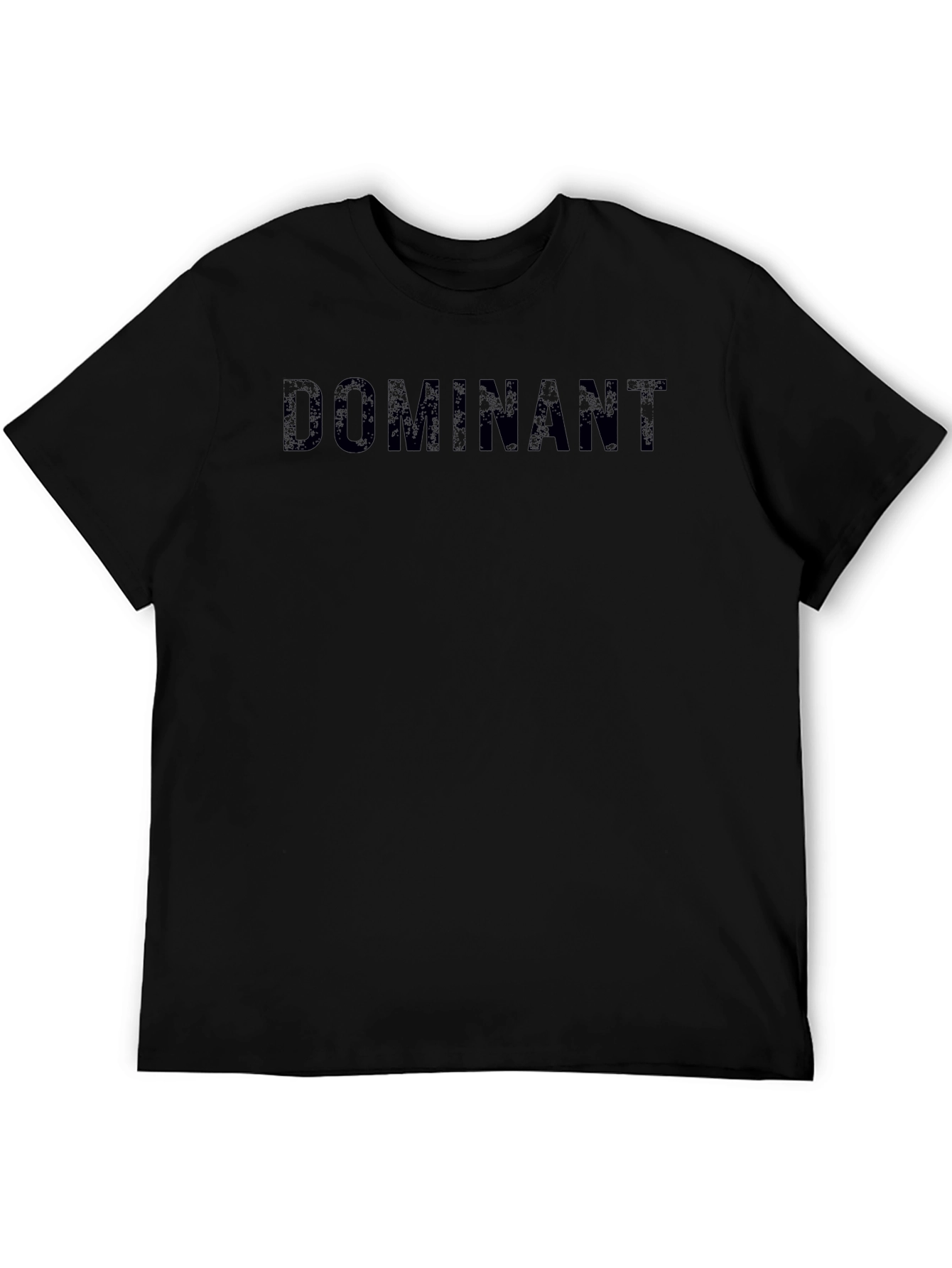 Black Dominant Black T-Shirt Casual Streetwear Style view 5