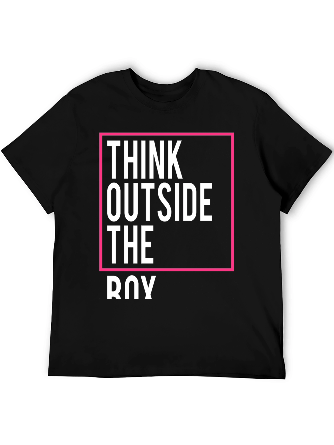 Black Think Outside the Box Graphic Tee view 5
