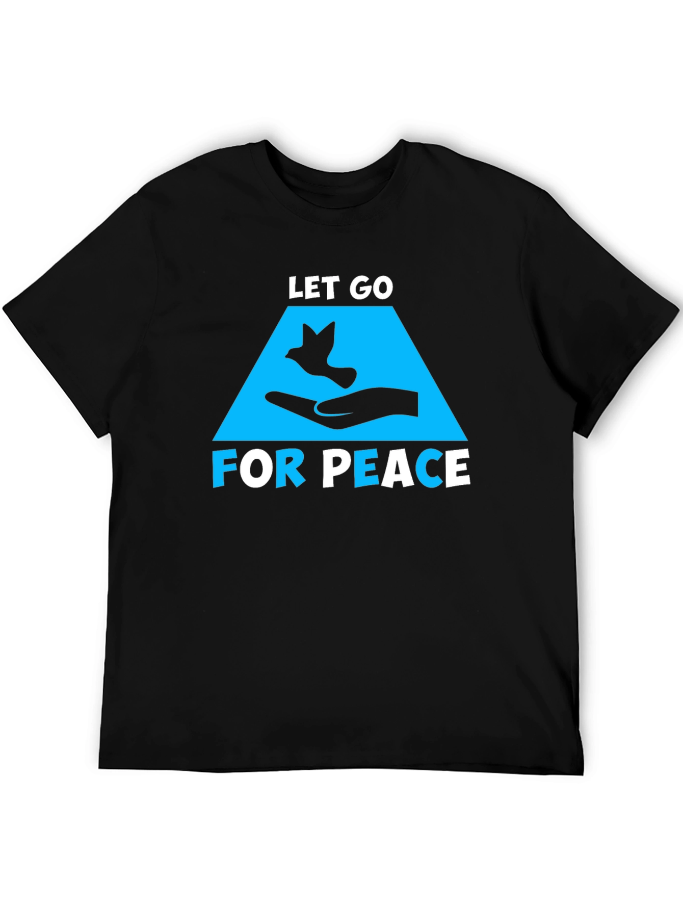 Black Let Go For Peace Graphic Tee - Relaxed Fit view 5