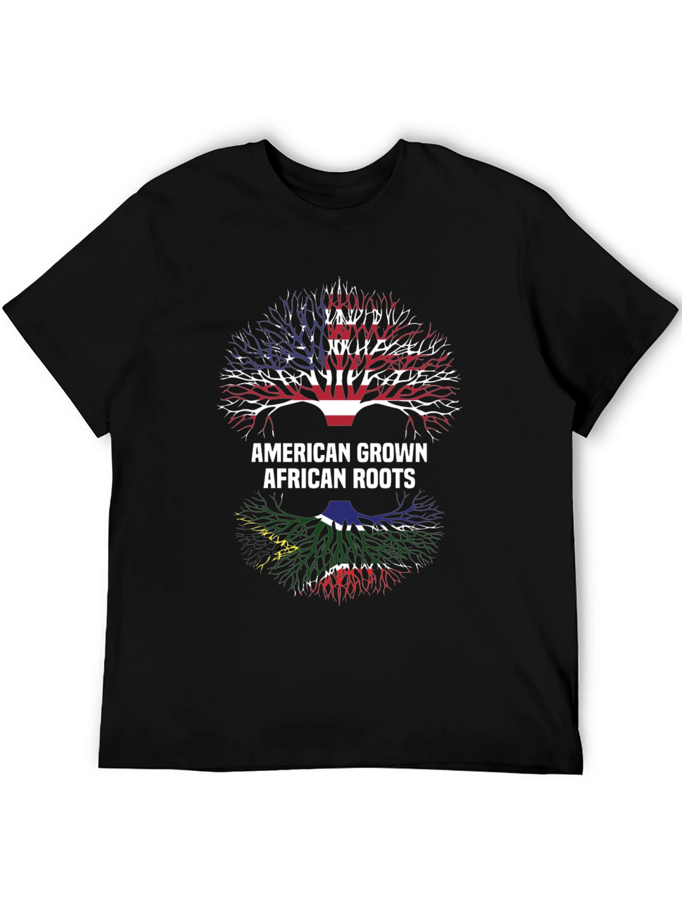 Black American Grown African Roots T-Shirt view 5