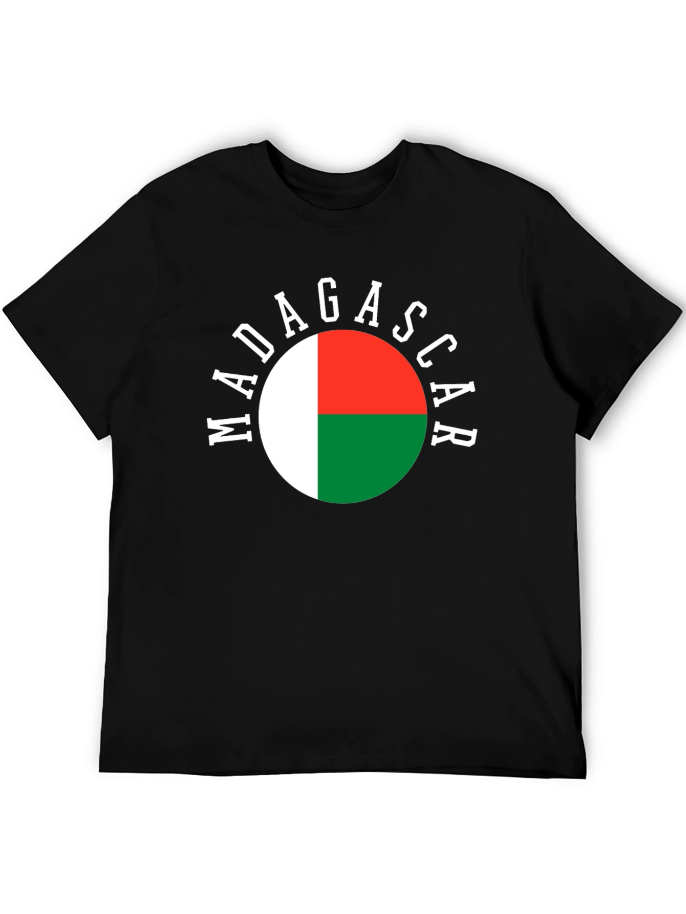 Black Madagascar Flag T-Shirt - Graphic Tee for Country Pride view 5