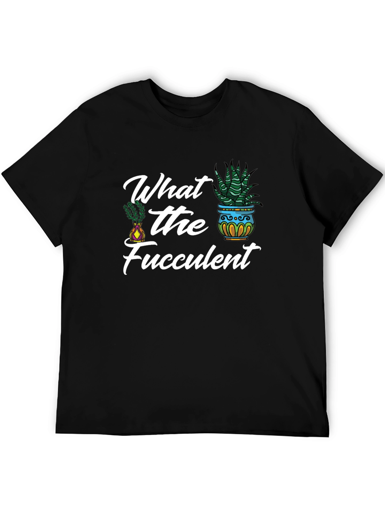 Black What the Fucculent Graphic Tee view 5