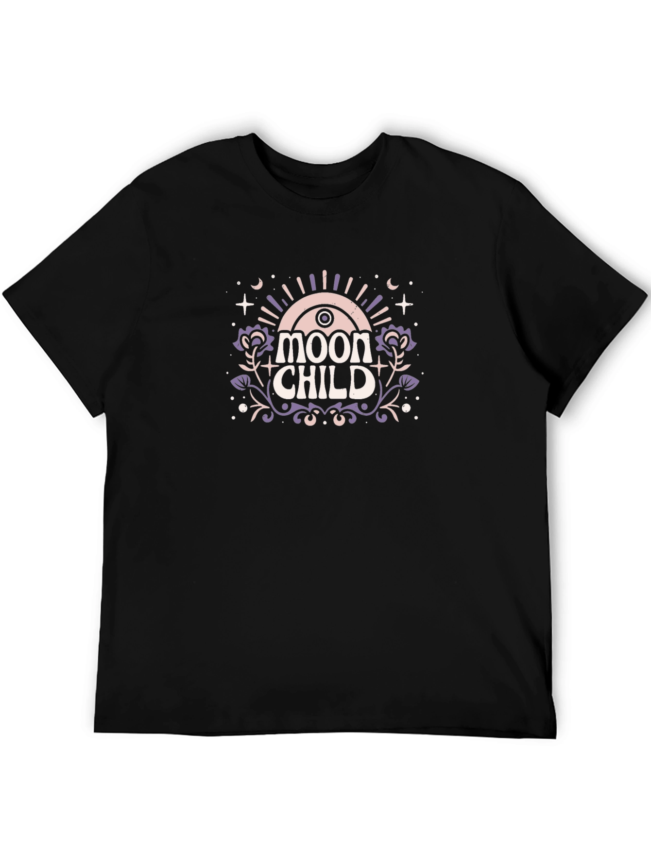 Black Moon Child Graphic T-Shirt - Black view 5