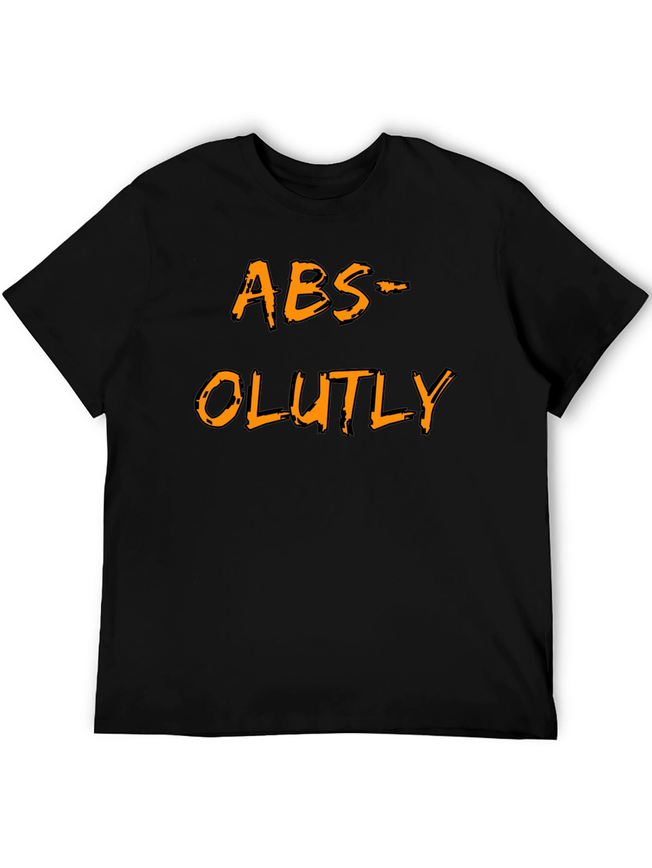 Black Humorous ABS-OLUTLY Black T-Shirt view 5