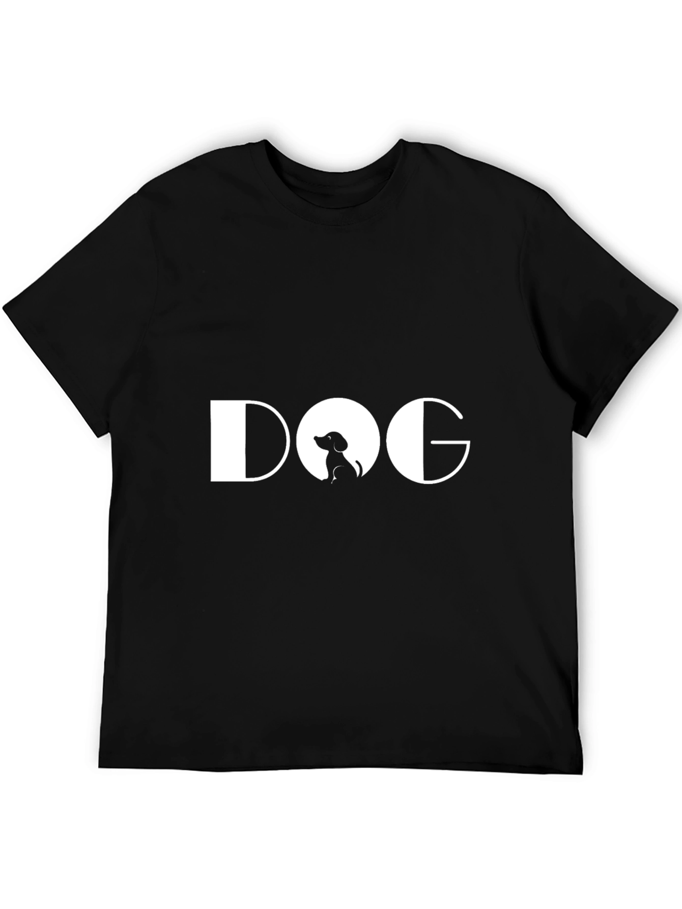 Black Dog Graphic Tee - Black Cotton Casual Shirt view 5