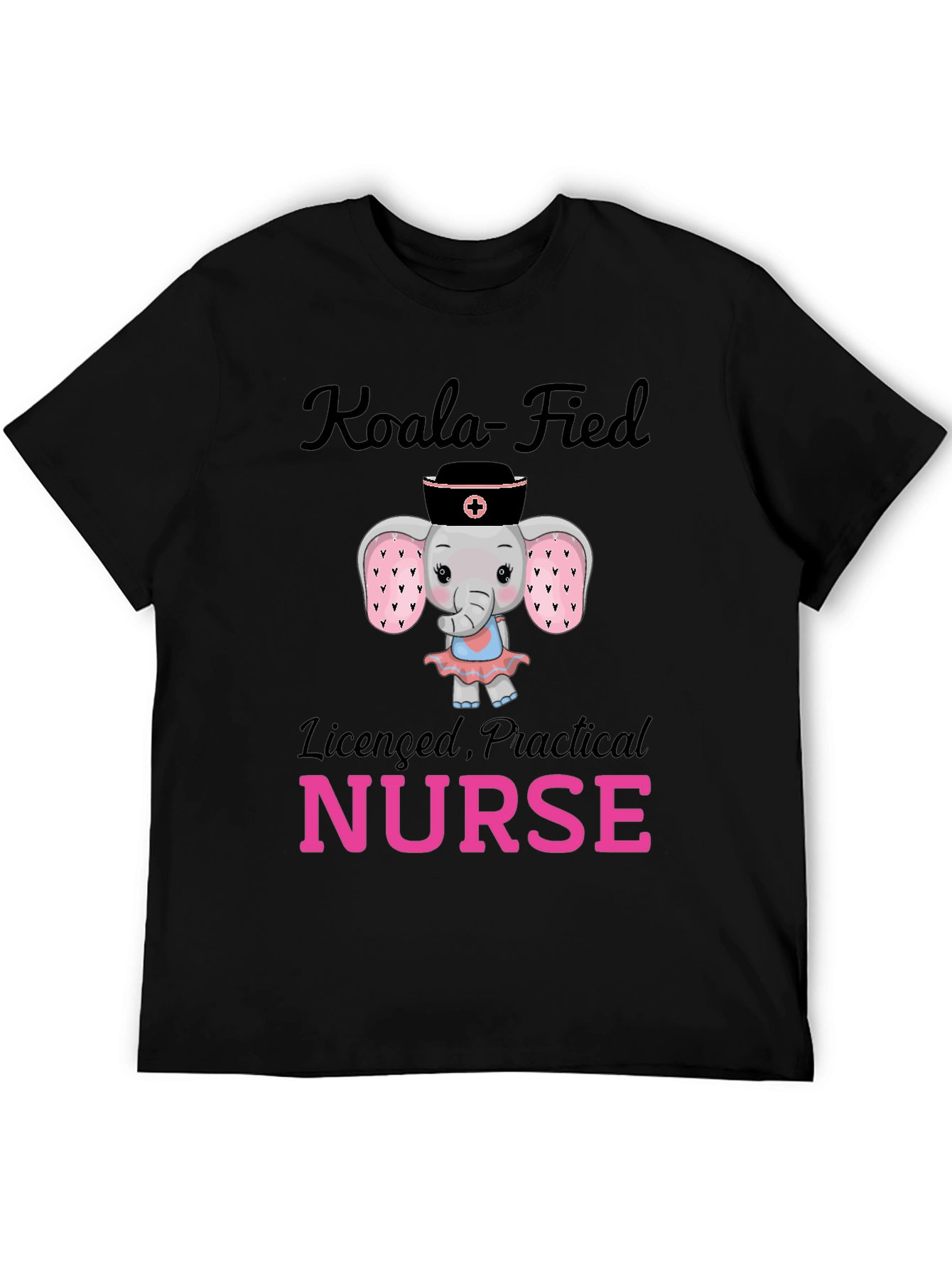 Black Koala-Fied Licensed Practical Nurse T-Shirt view 5