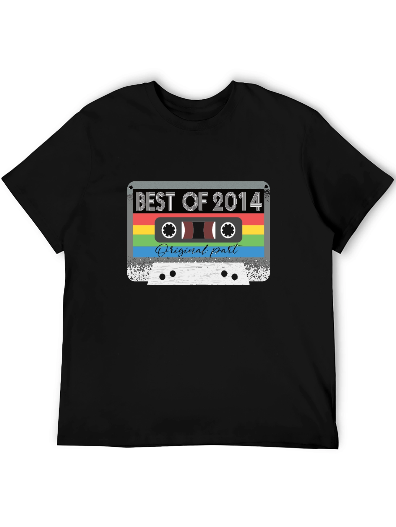 Black Best of 2014 Cassette Tape Graphic T-Shirt view 5