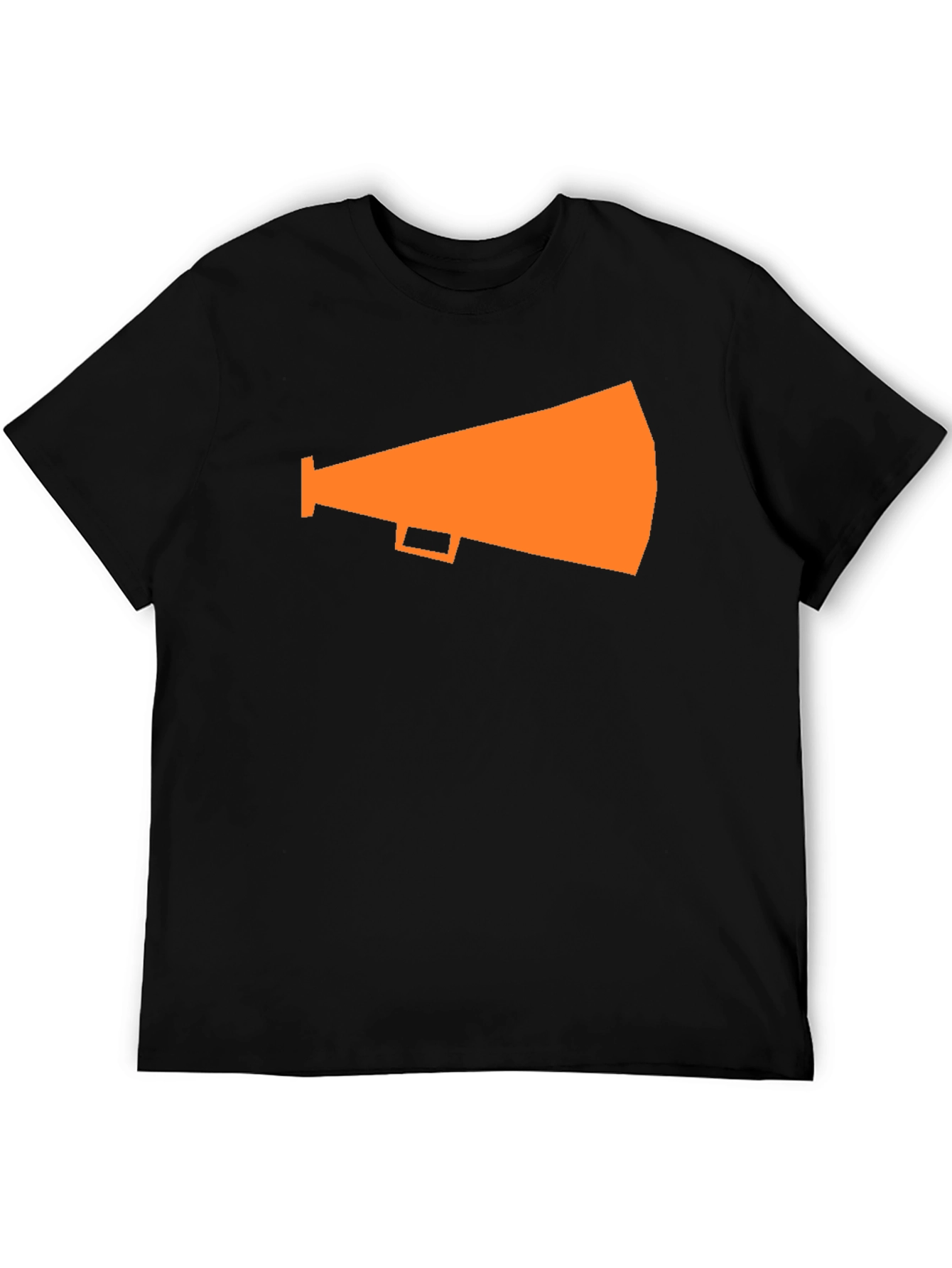 Black Orange Megaphone Graphic Tee - Black view 5