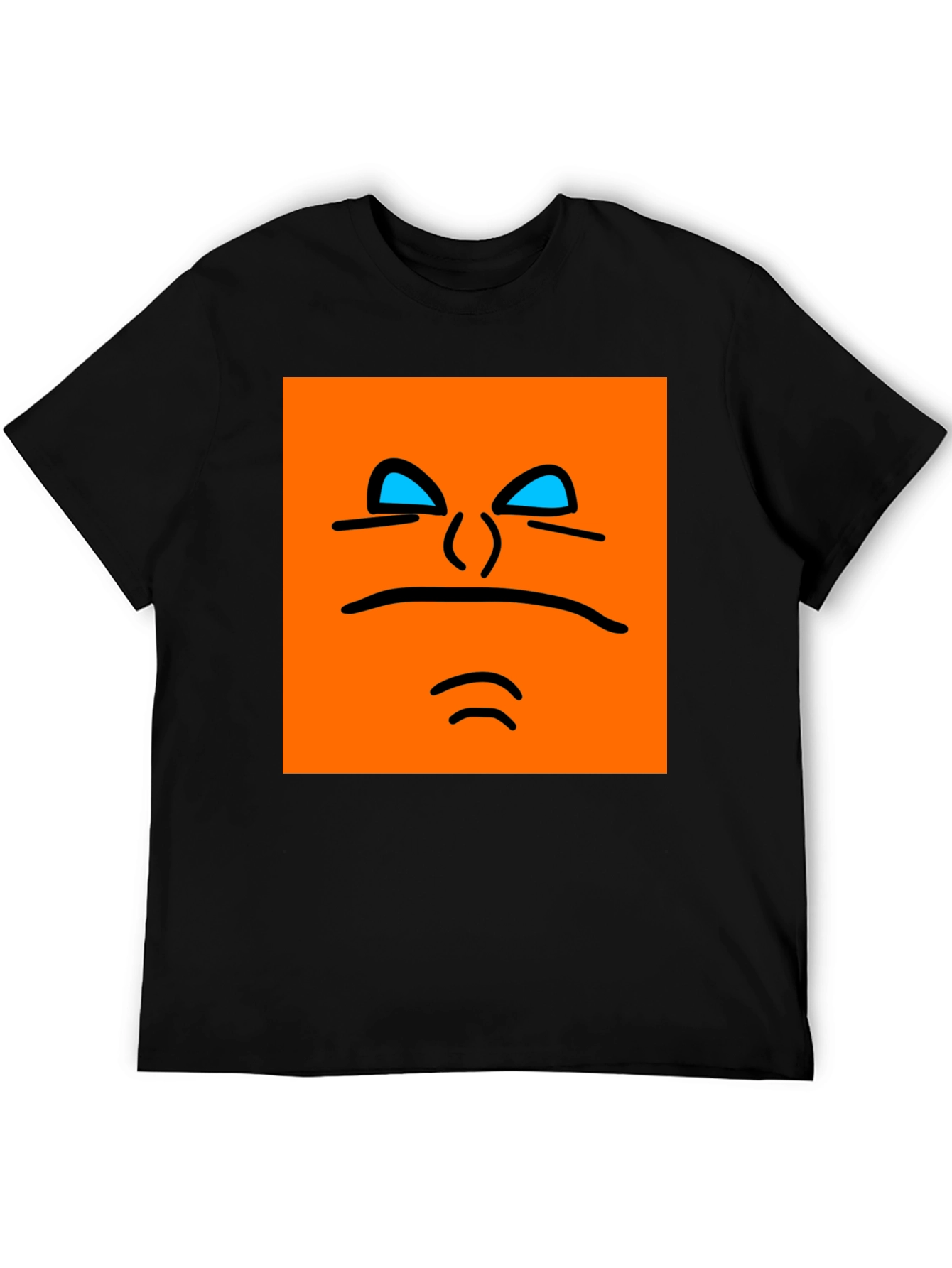 Black Orange Face Graphic Tee - Black view 5