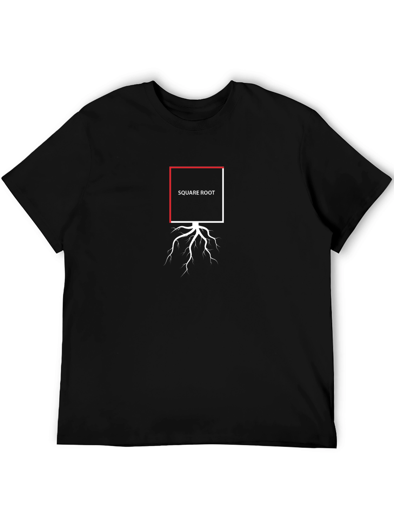 Black Square Root Graphic Tee - Math Humor T-Shirt view 5