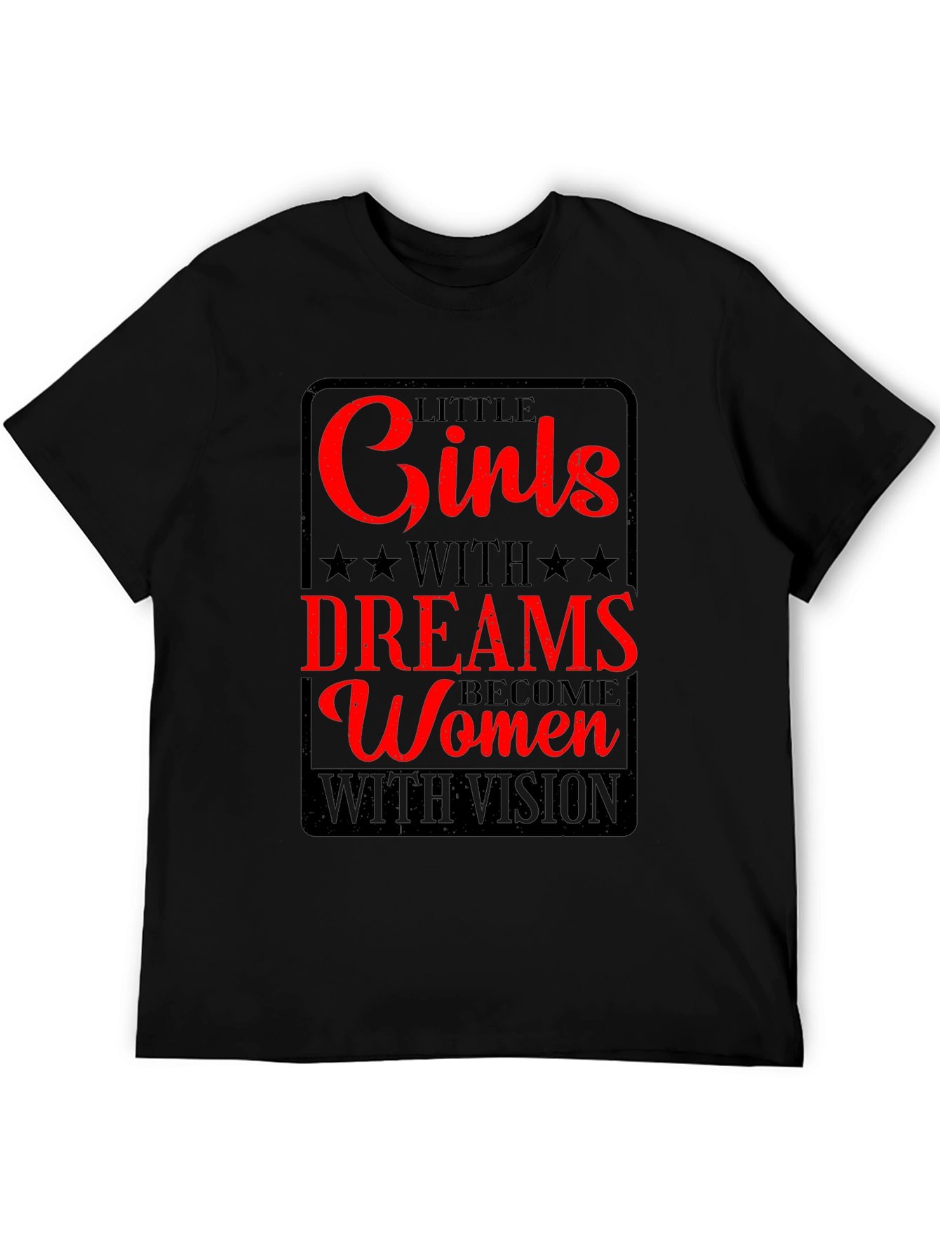 Black Inspirational Women's T-Shirt - Girls With Dreams view 5