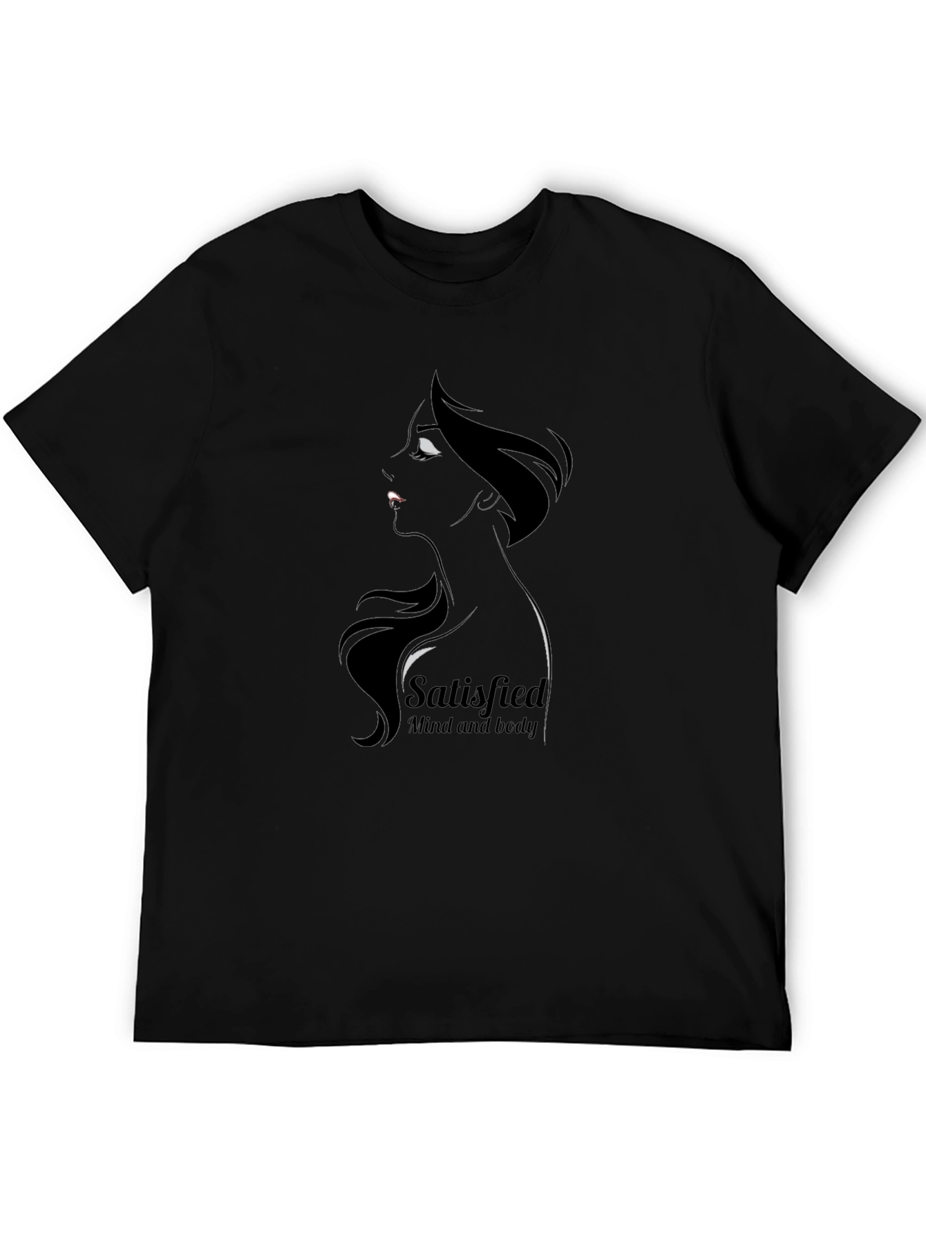 Satisfied Mind & Body Graphic Tee - Black - 5
