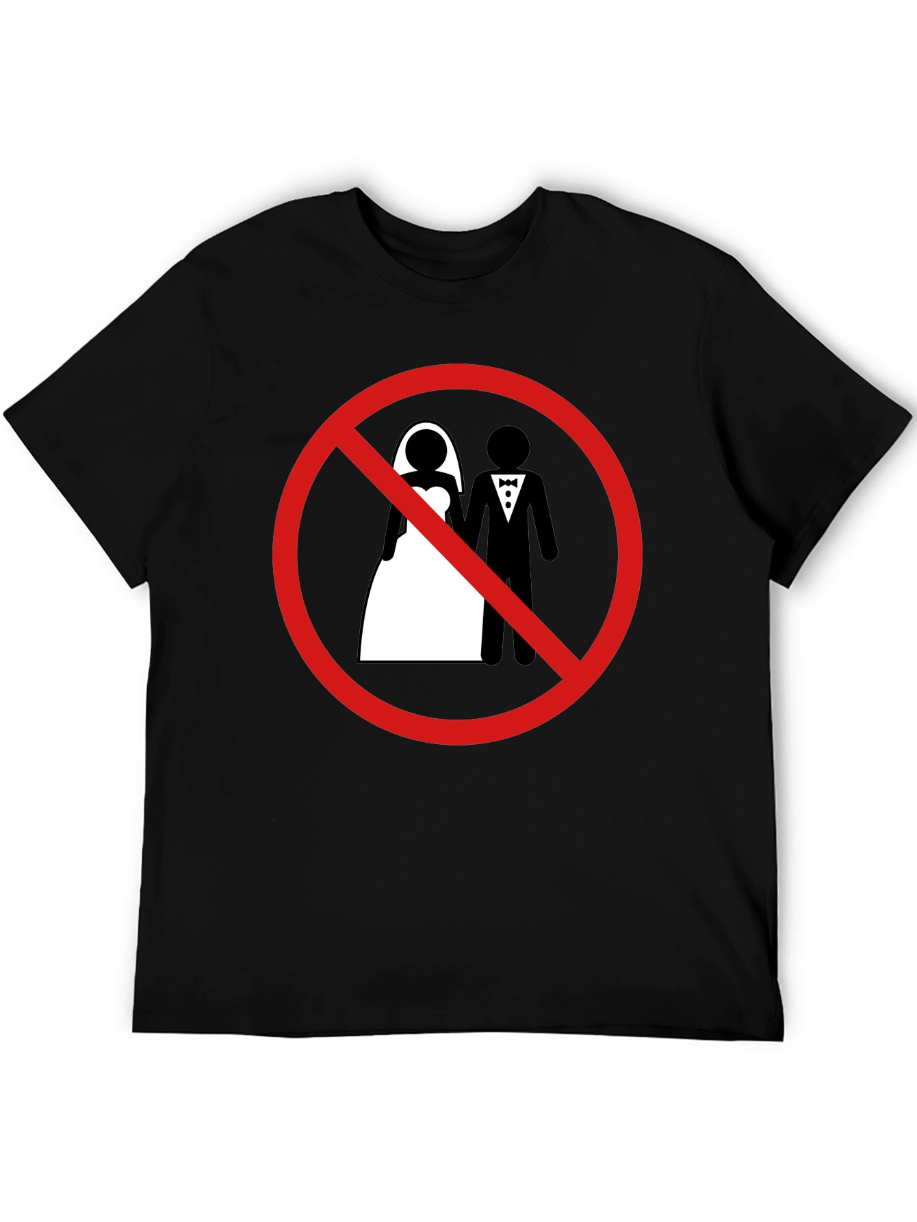 Black Anti-Marriage Graphic Tee - Black view 5