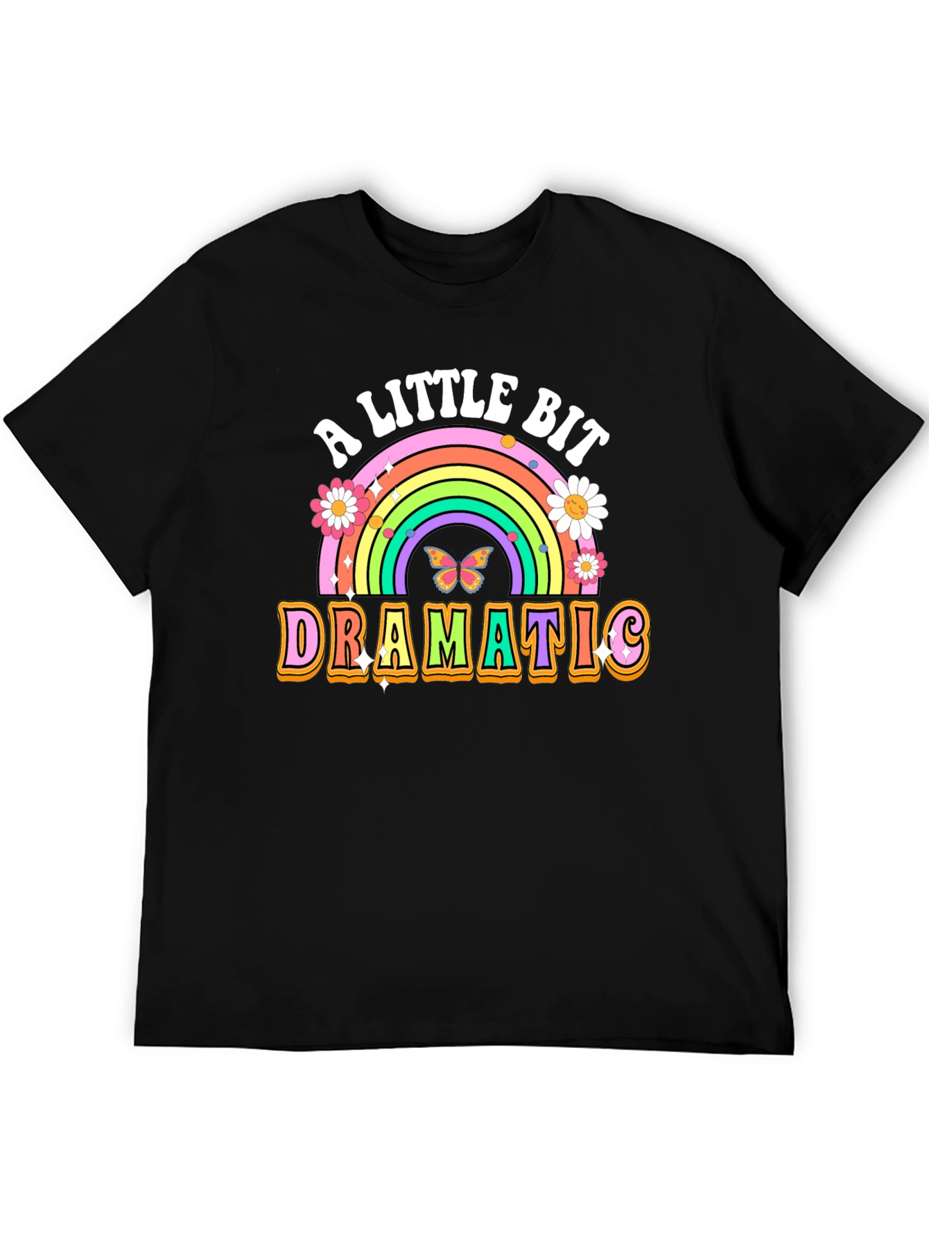 A Little Bit Dramatic T-Shirt, Rainbow Graphic Tee - 5