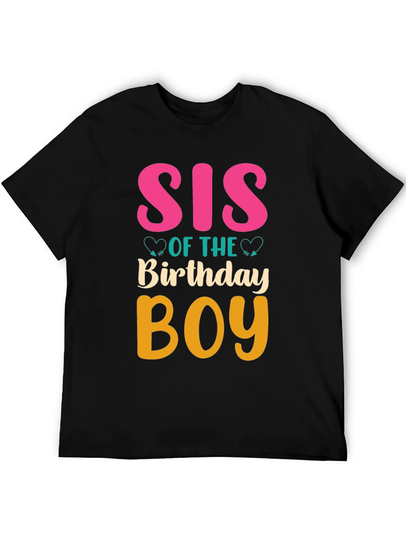 Black Sis of the Birthday Boy T-Shirt view 5