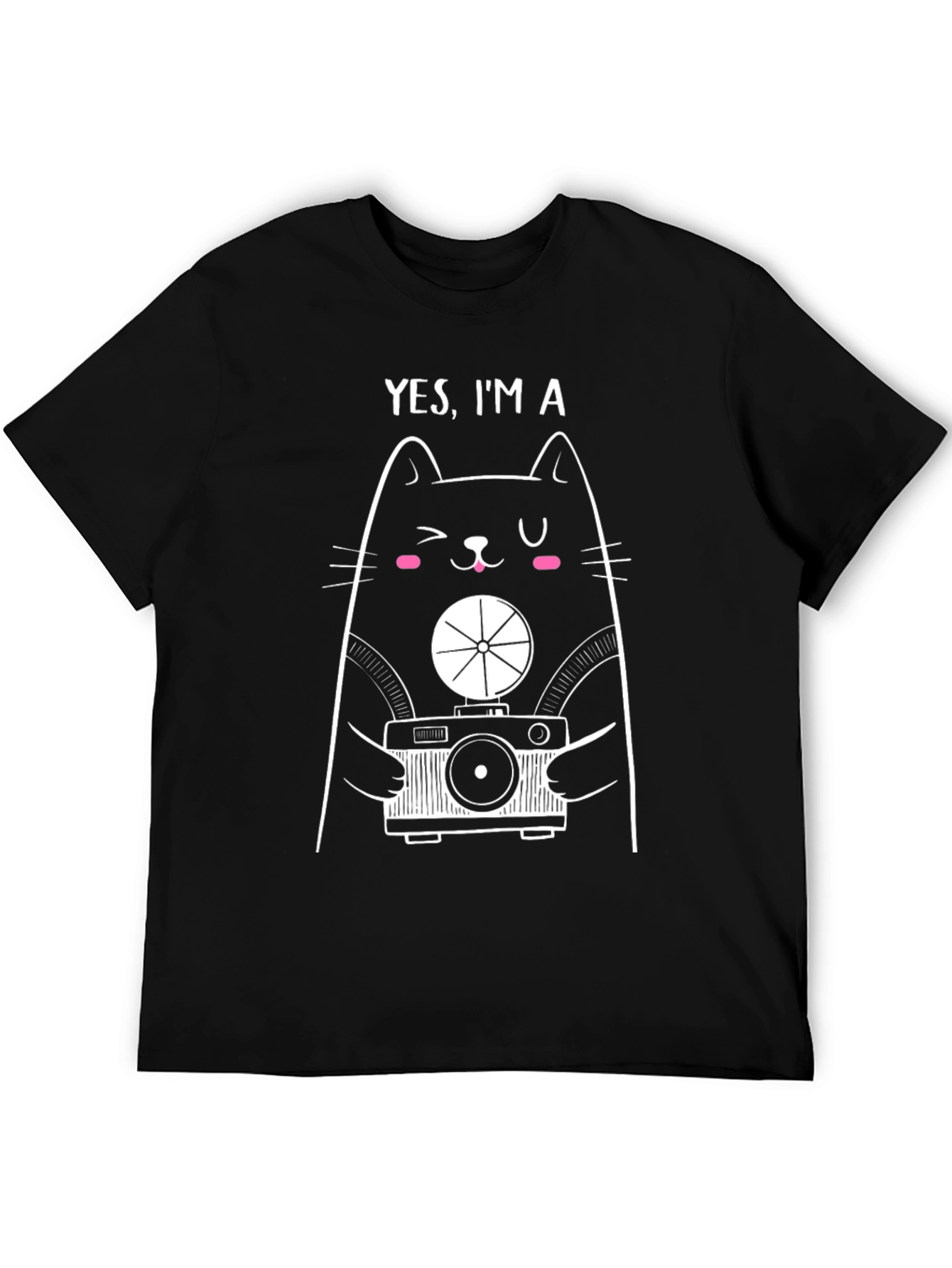 Black Yes, I'm a Cat Photographer T-Shirt view 5