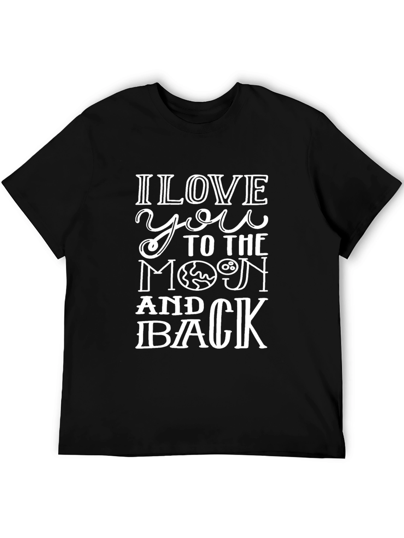 Black I Love You to the Moon and Back Graphic Tee view 5