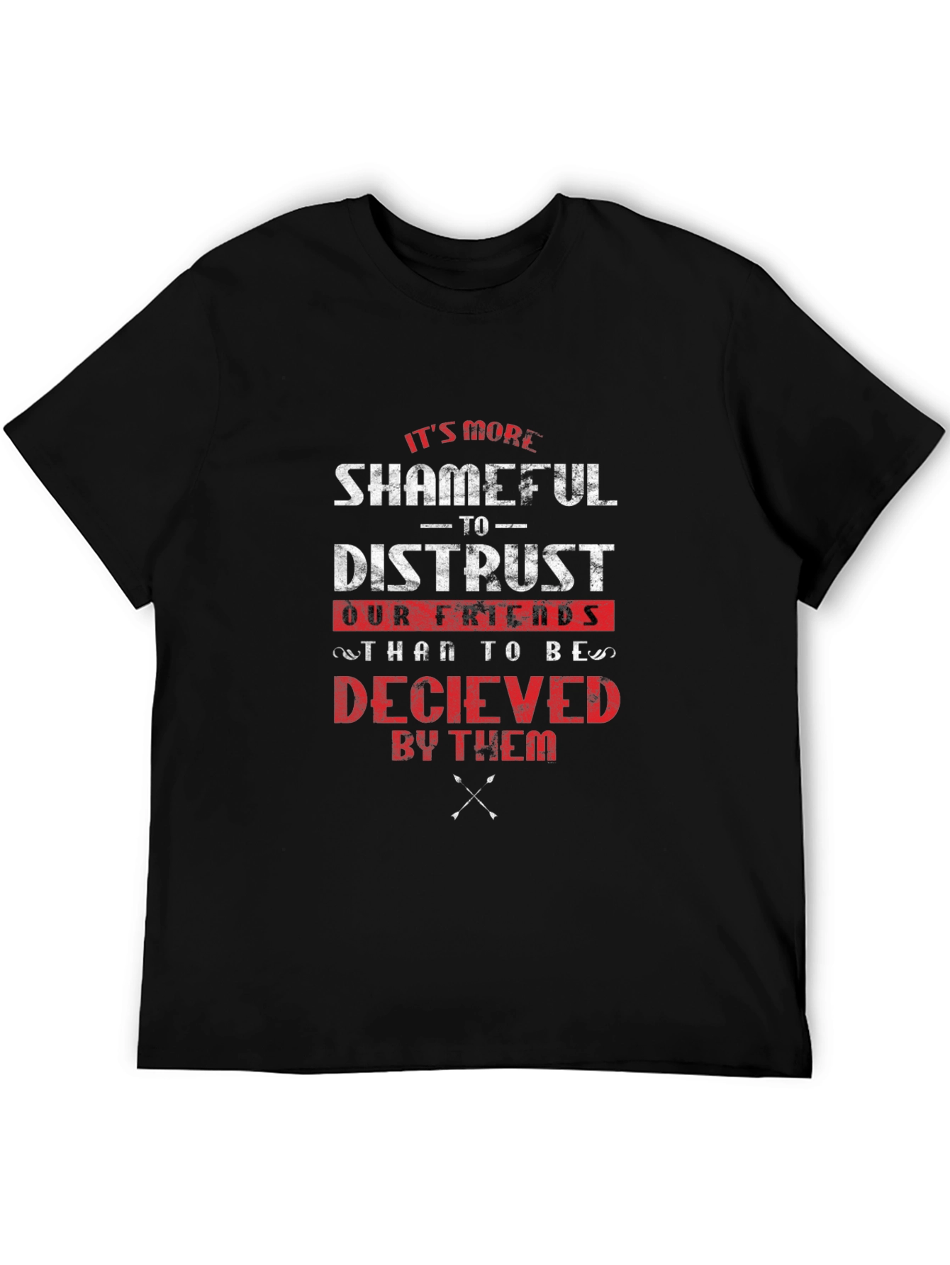 Black Shameful Distrust Graphic Tee view 5