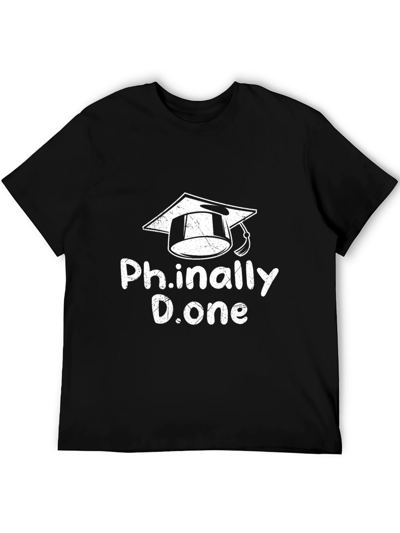 Black Ph.inallly D.one Graduation T-Shirt view 5