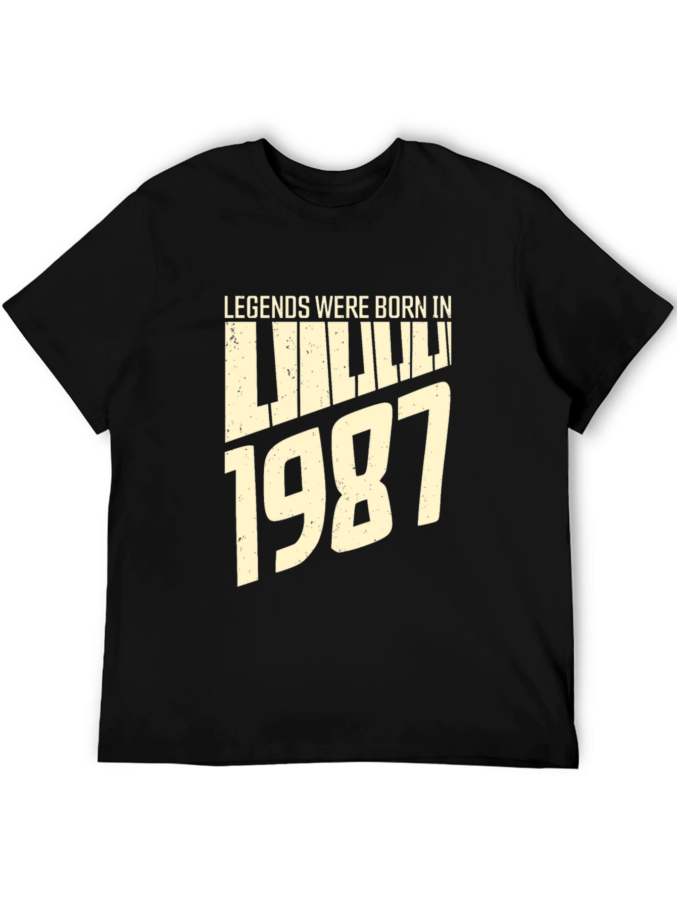 Black Legends Born in 1987 Black T-Shirt view 5