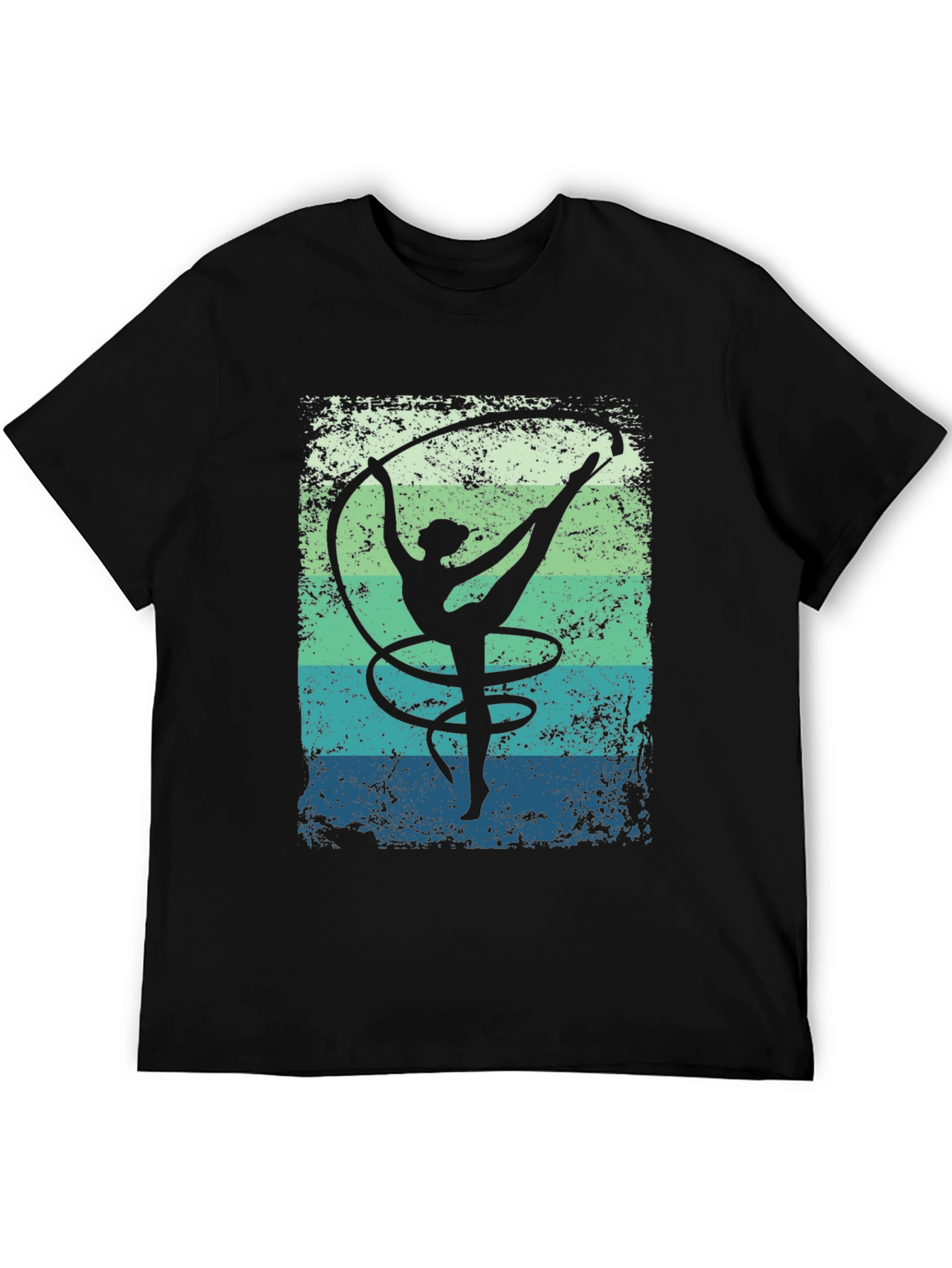 Black Rhythmic Gymnastics T-Shirt Retro Design view 5